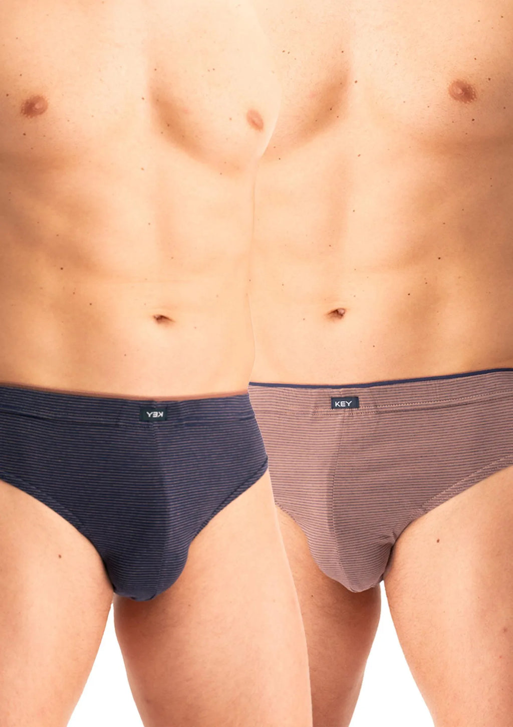 Slipy męskie bawełniane (2pack) w paski komfortowy krój MPP 358