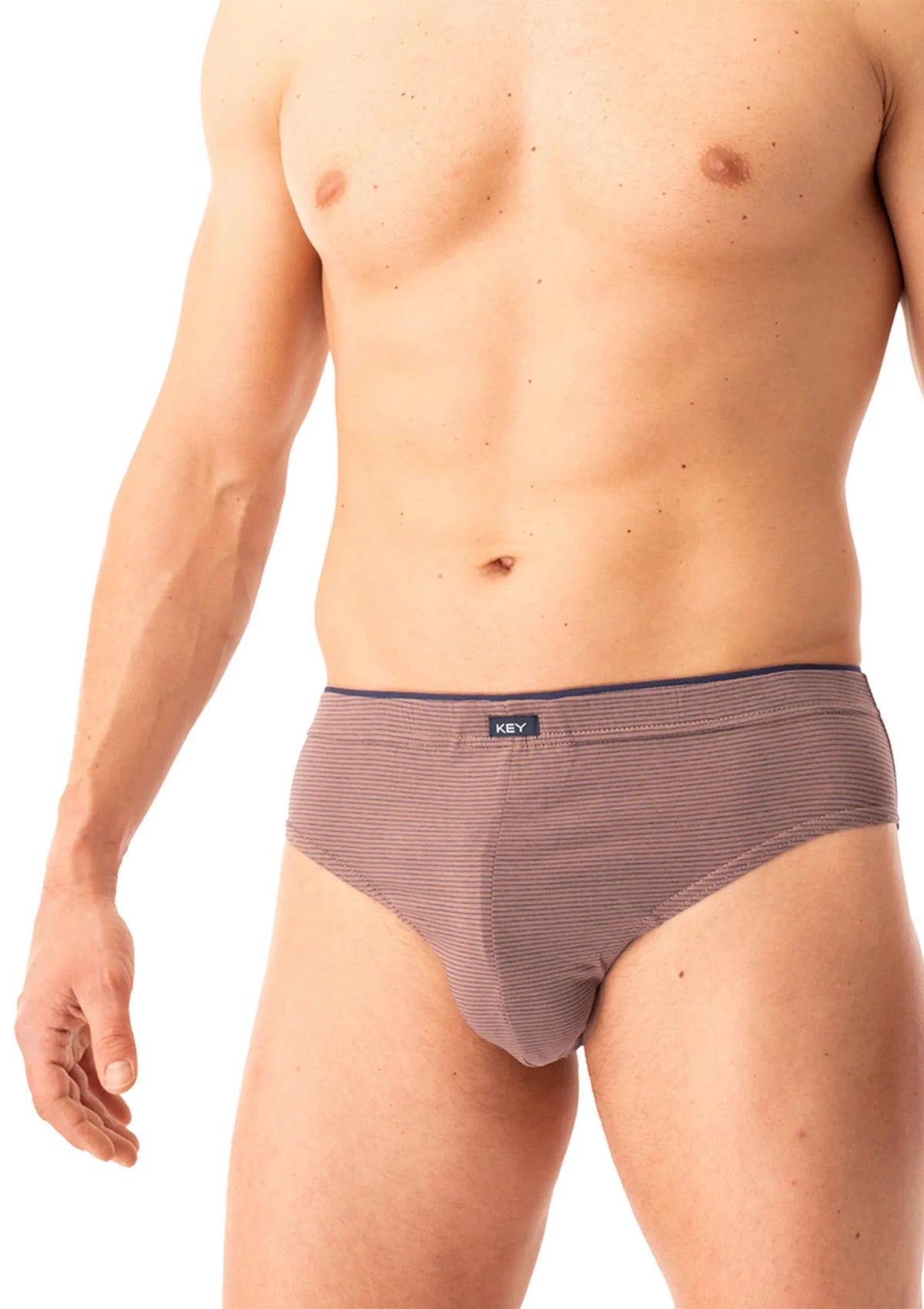 Slipy męskie bawełniane (2pack) w paski komfortowy krój MPP 358