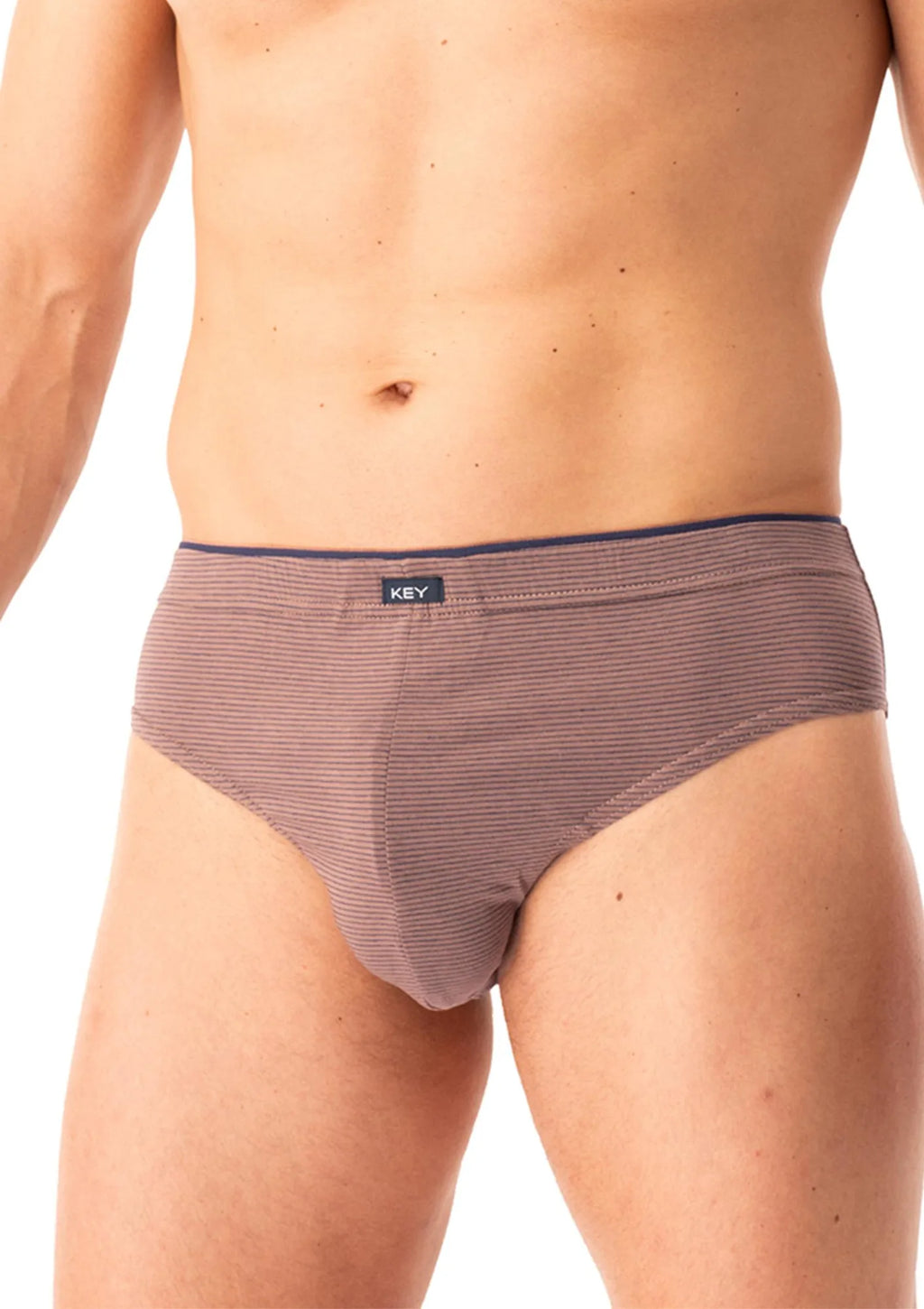 Slipy męskie bawełniane (2pack) w paski komfortowy krój MPP 358