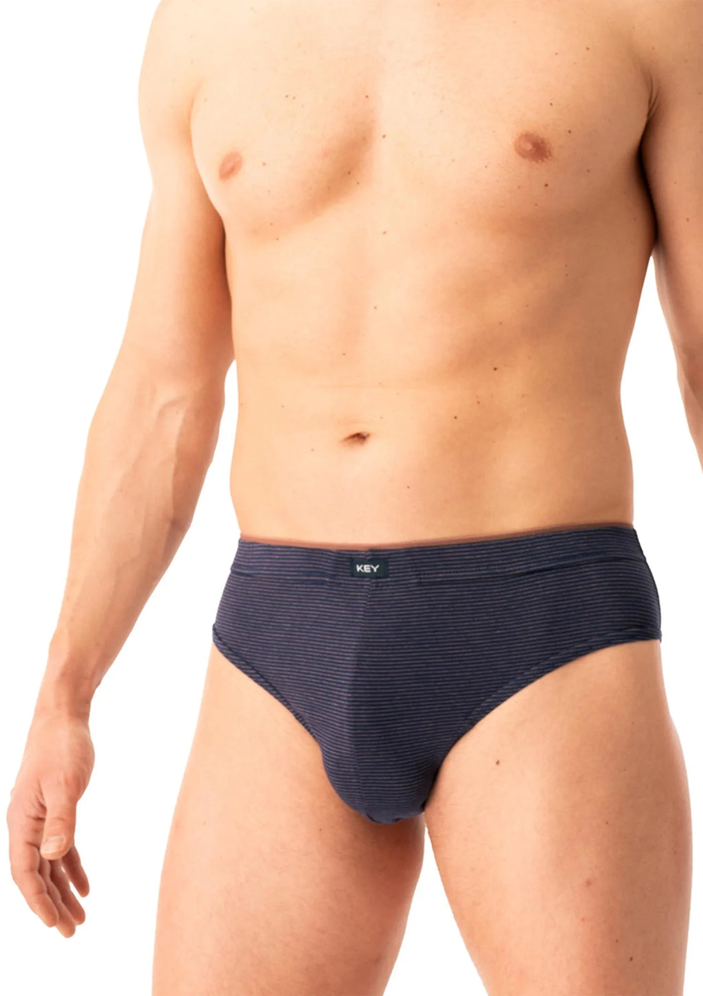 Slipy męskie bawełniane (2pack) w paski komfortowy krój MPP 358