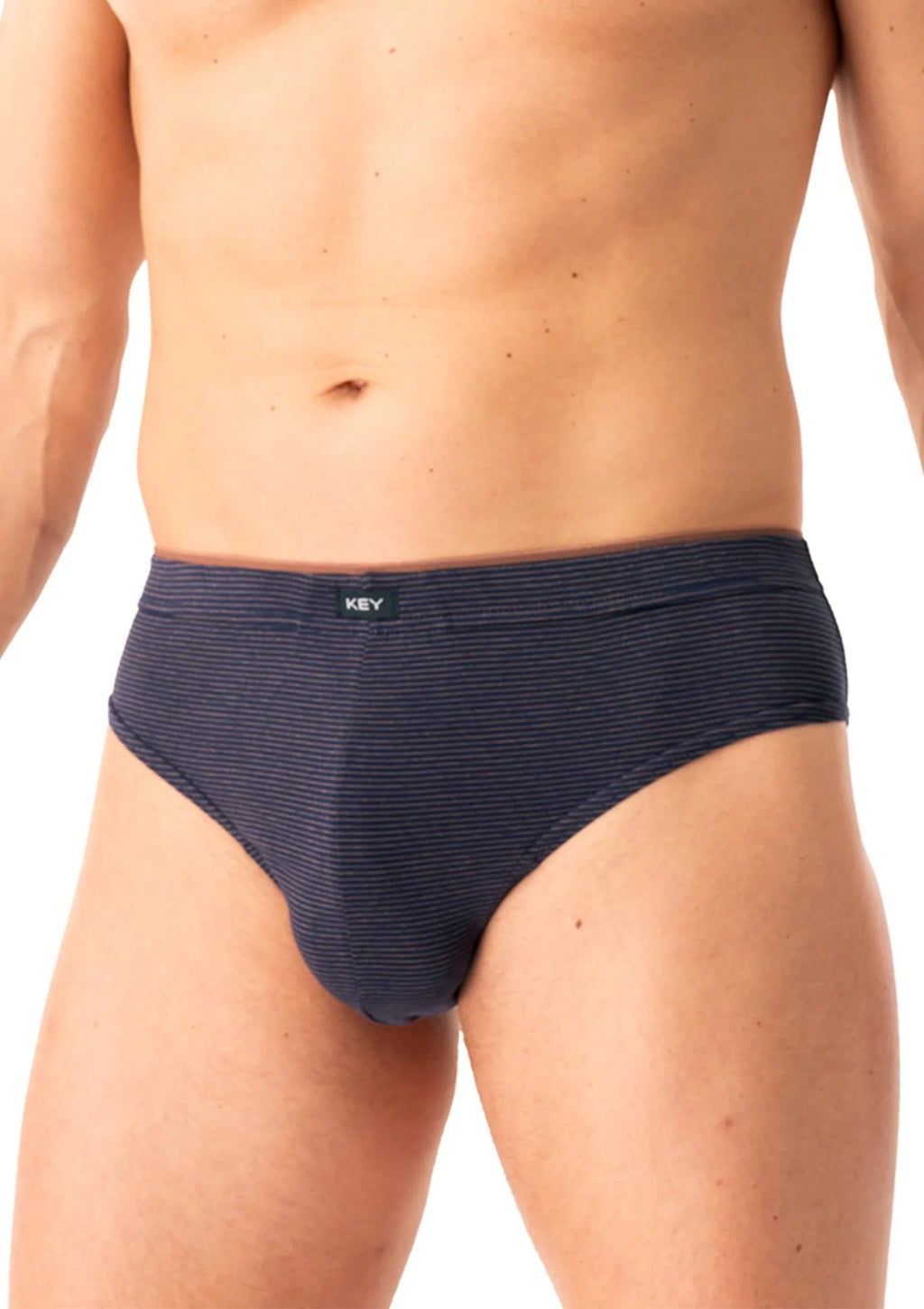 Slipy męskie bawełniane (2pack) w paski komfortowy krój MPP 358