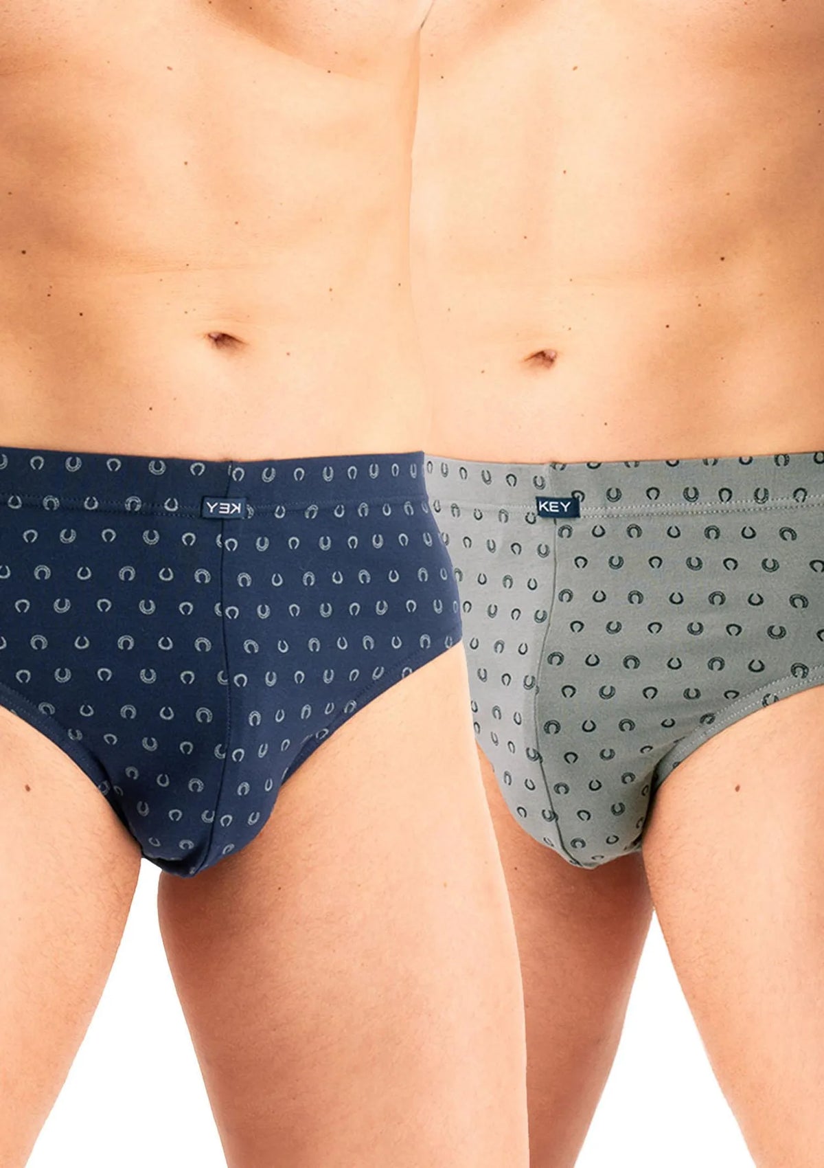 Slipy męskie bawełniane (2pack) wzorzyste klasyczny krój MPP 612 Key