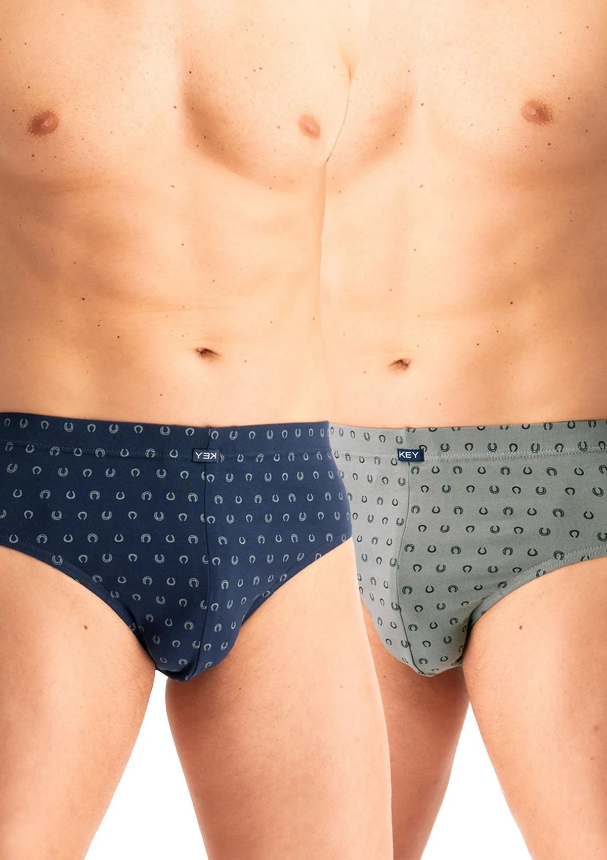 Slipy męskie bawełniane (2pack) wzorzyste klasyczny krój MPP 612 Key