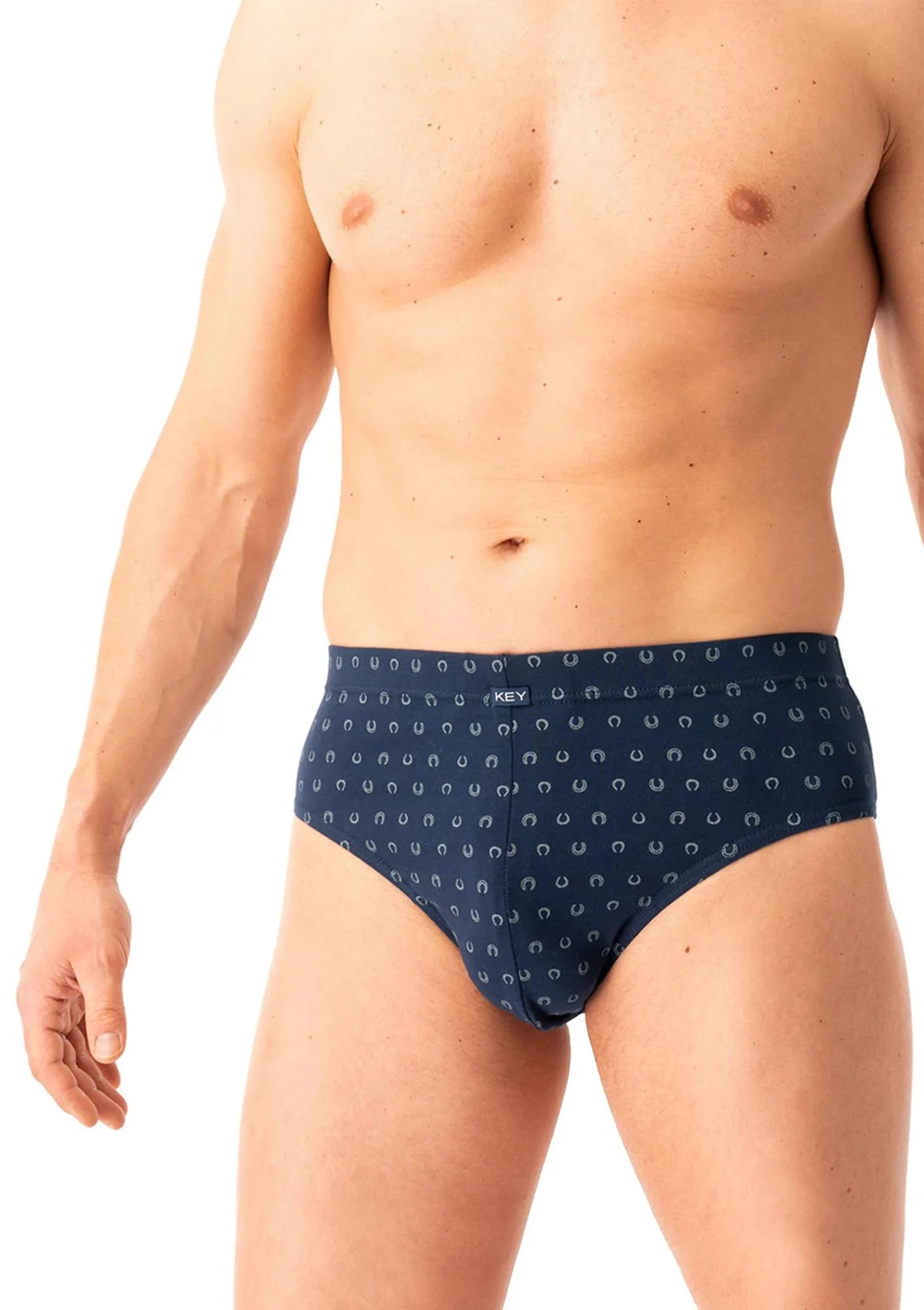 Slipy męskie bawełniane (2pack) wzorzyste klasyczny krój MPP 612 Key