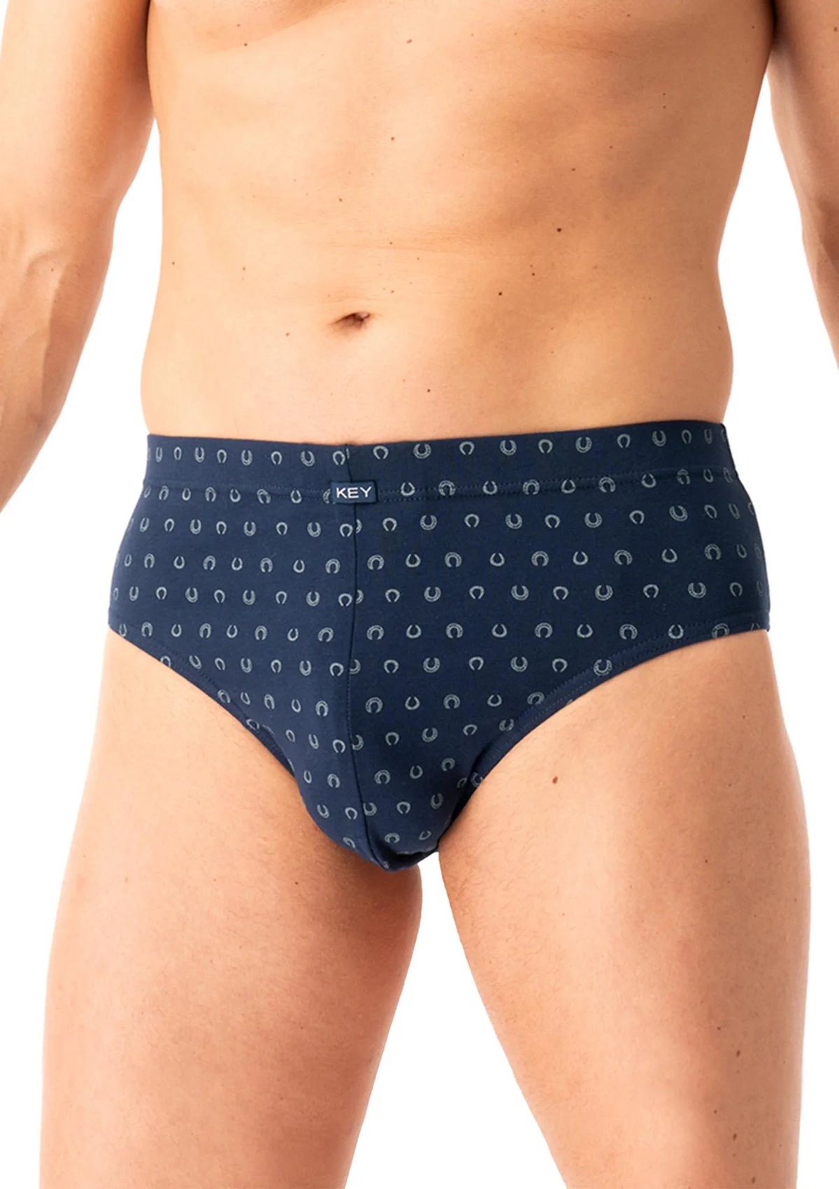 Slipy męskie bawełniane (2pack) wzorzyste klasyczny krój MPP 612 Key