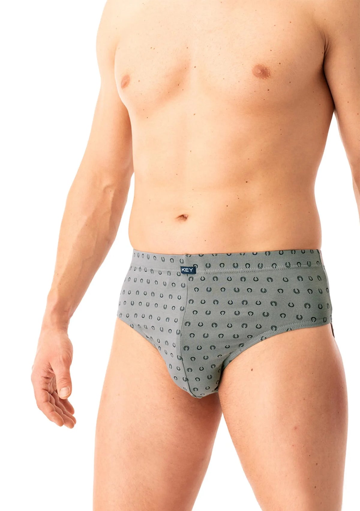 Slipy męskie bawełniane (2pack) wzorzyste klasyczny krój MPP 612 Key