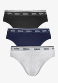Slipy męskie bawełniane (3pack) w sportowym stylu z zewnętrzną gumą 3.92 Exes