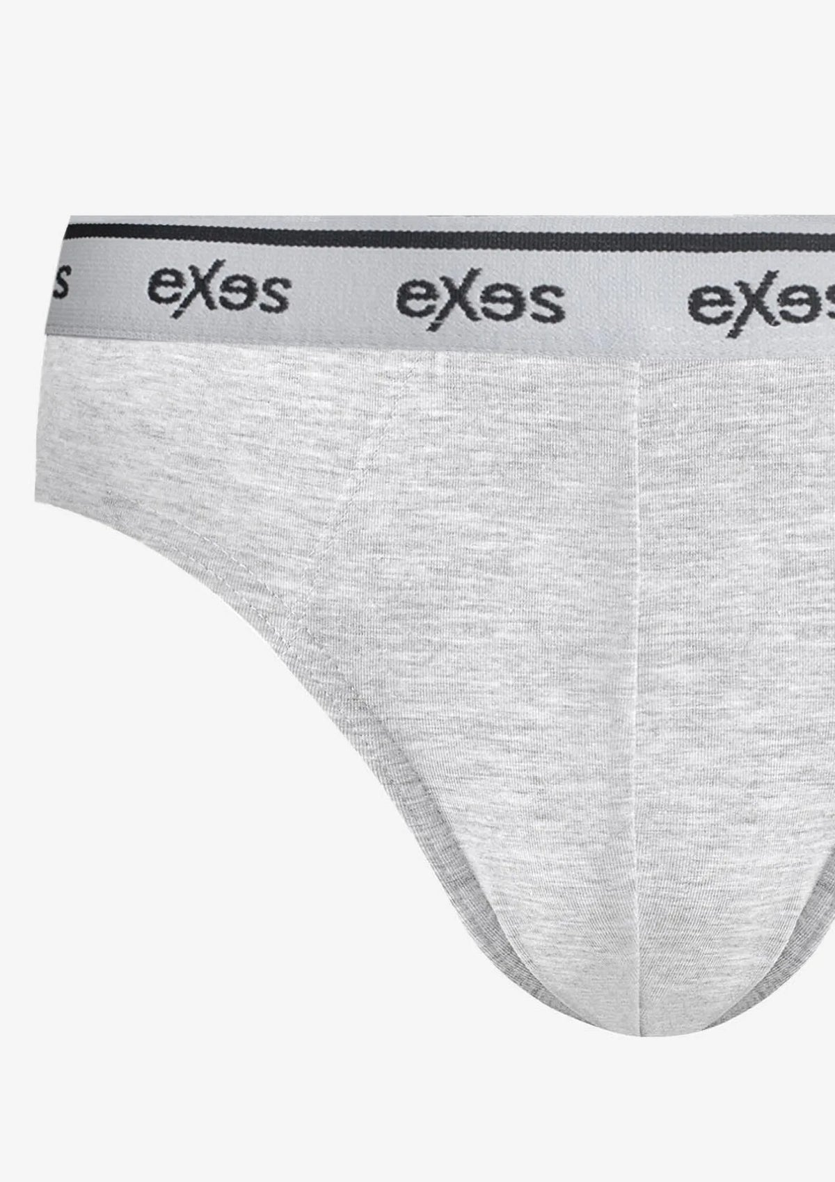 Slipy męskie bawełniane (3pack) w sportowym stylu z zewnętrzną gumą 3.92 Exes