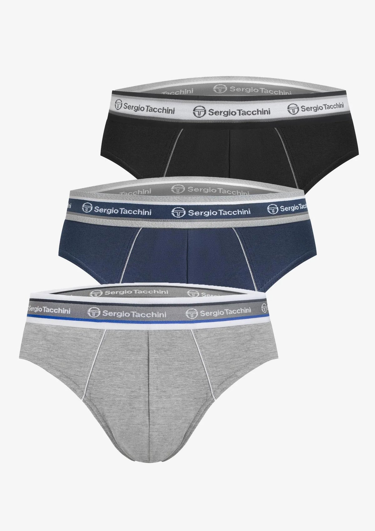 Slipy męskie bawełniane (3pak) w sportowym stylu 9001 Sergio Tacchini