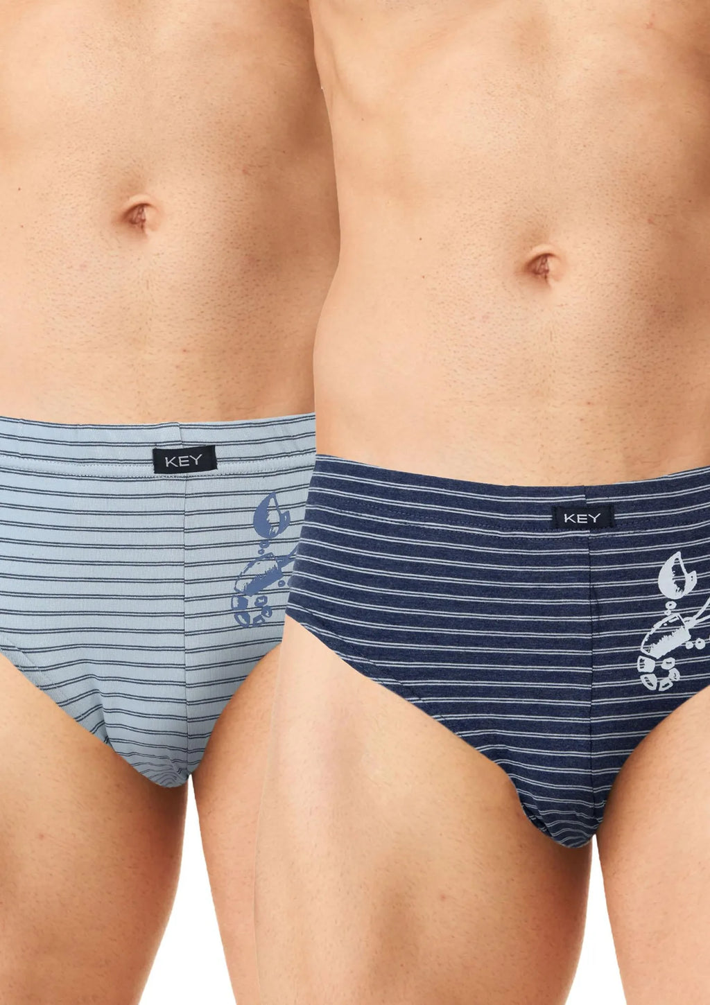 Slipy męskie klasyczne (2 pack) w morskiej kolorystyce MPP 362 Key