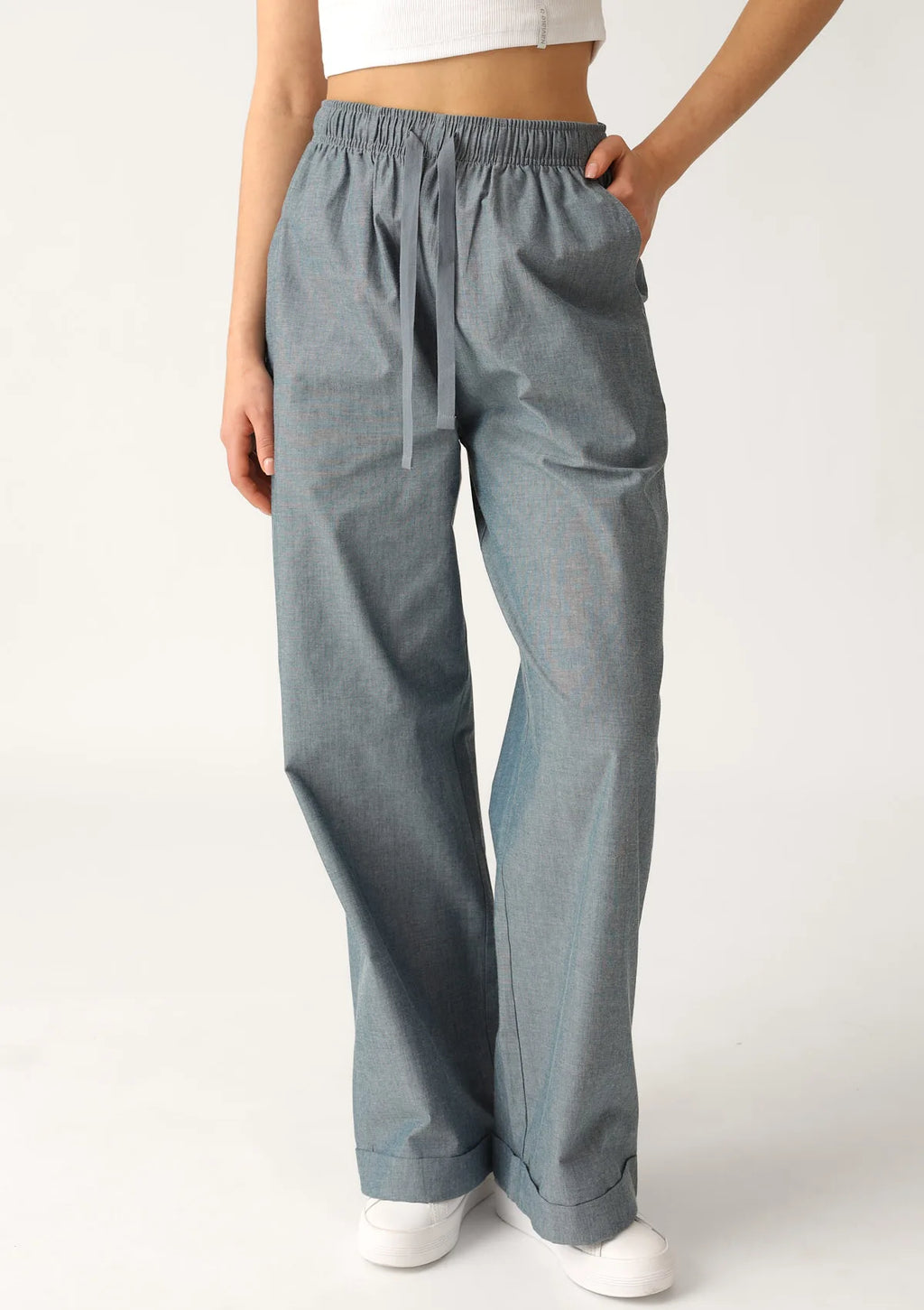 Spodnie damskie bawełniane długie denim LH420-16 Naviale
