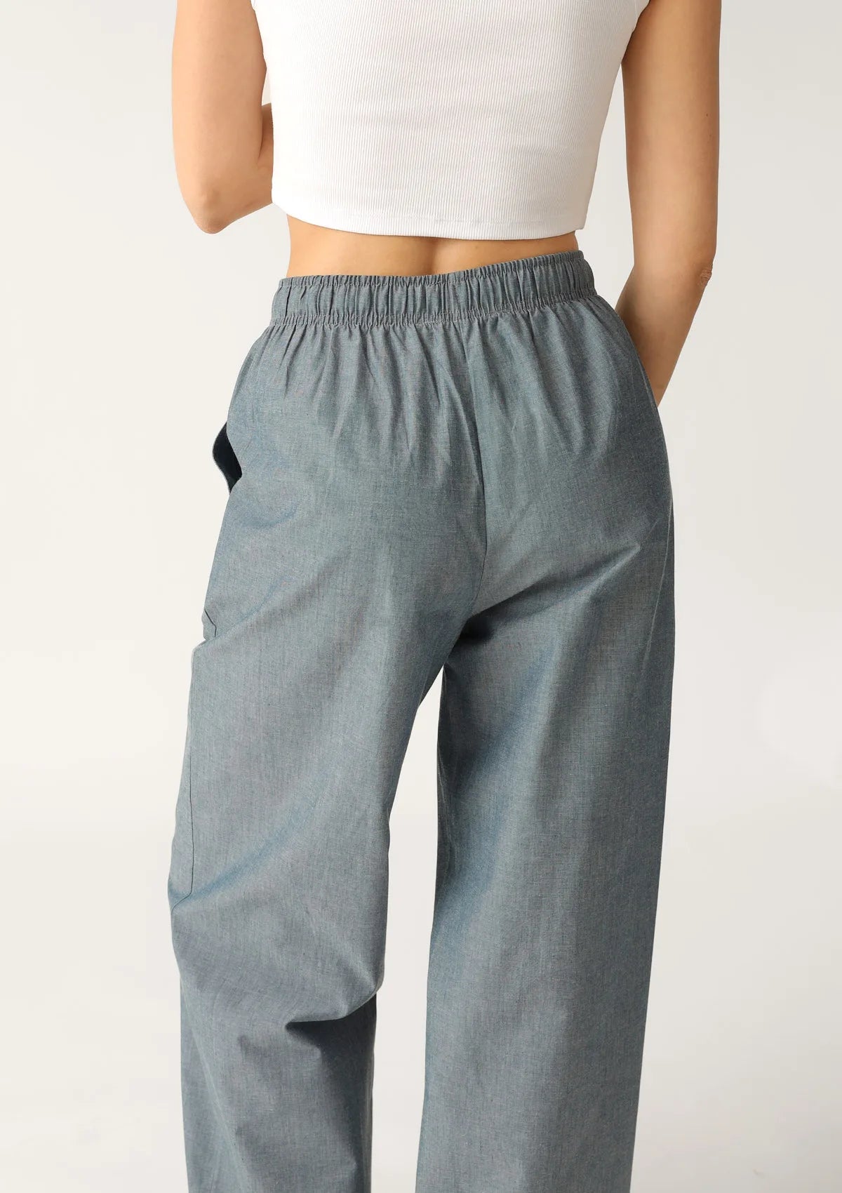 Spodnie damskie bawełniane długie denim LH420-16 Naviale