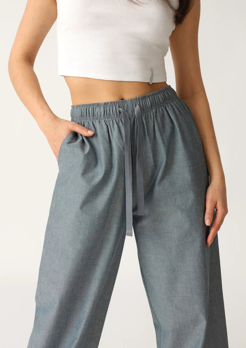 Spodnie damskie bawełniane długie denim LH420-16 Naviale