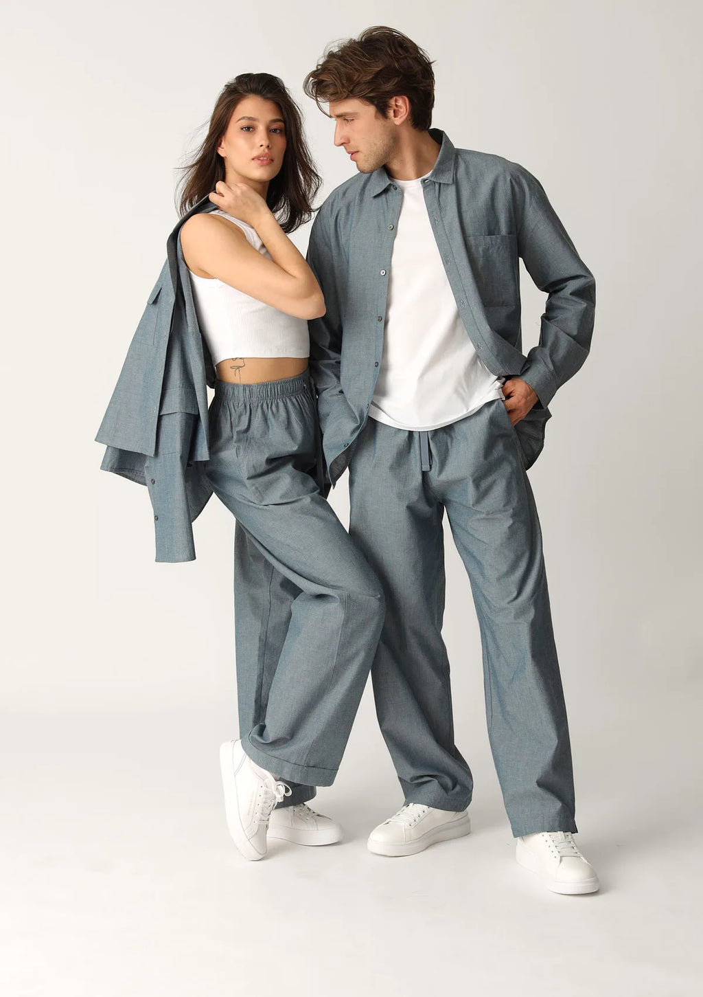 Spodnie damskie bawełniane długie denim LH420-16 Naviale