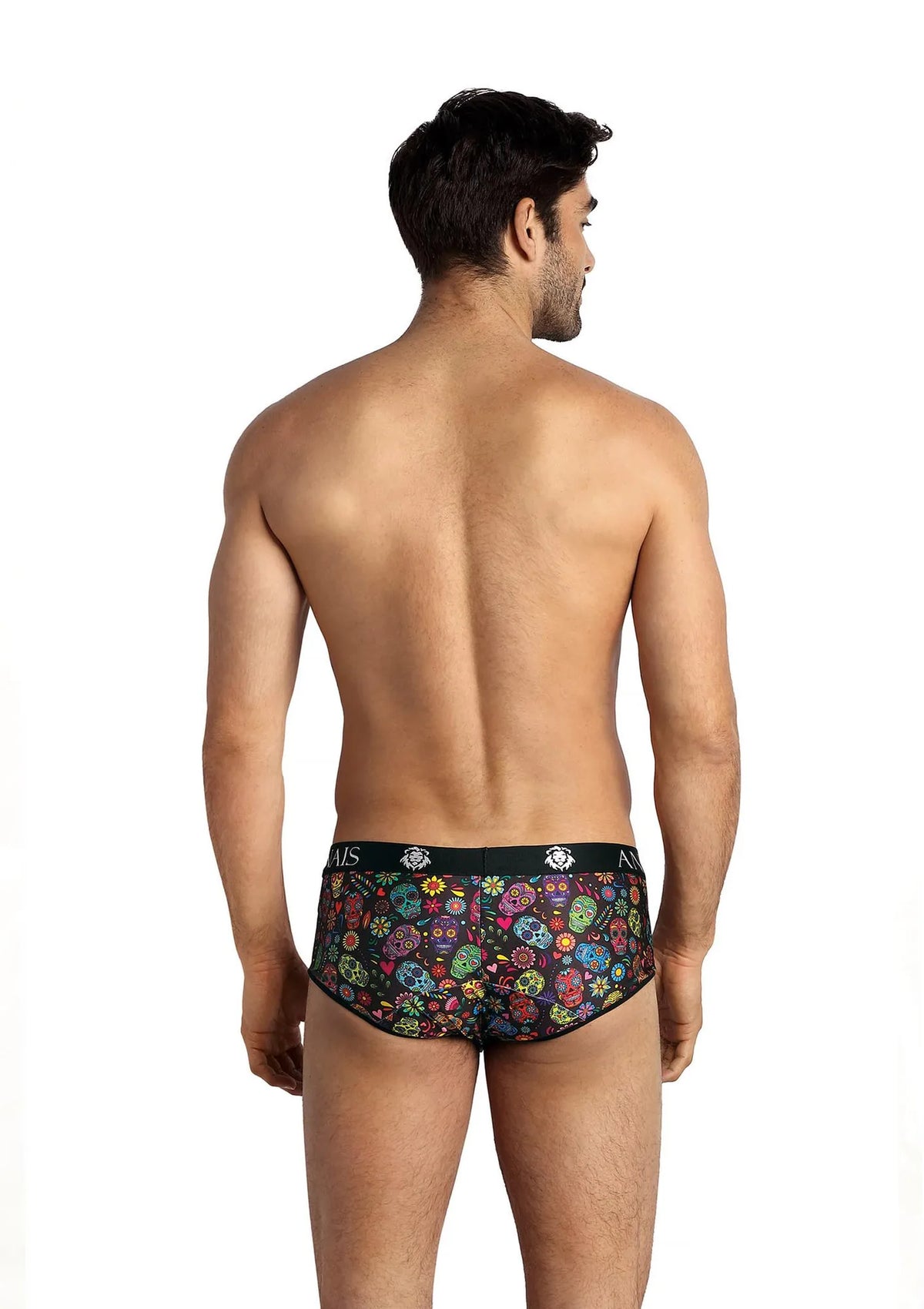 Sportowe slipy męskie w kolorowe czaszki Mexico Brief