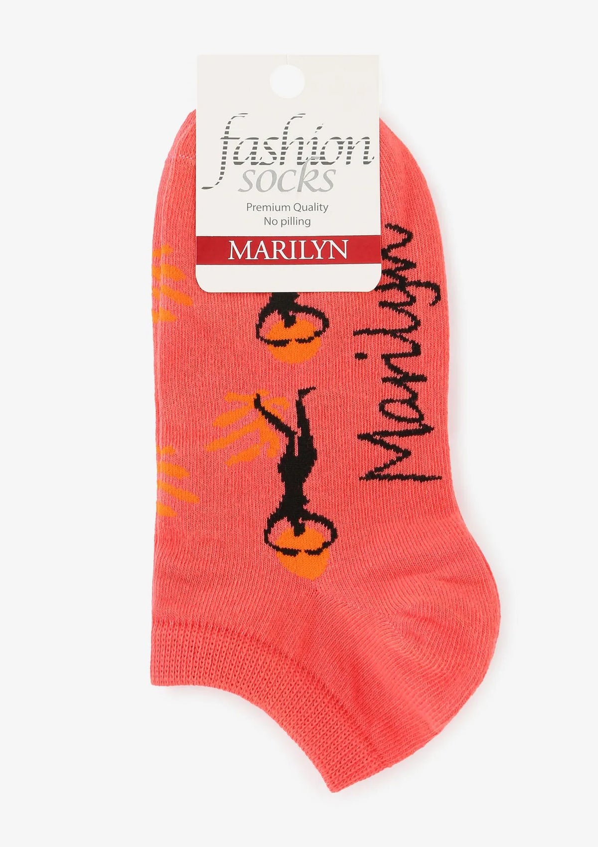 Stopki damskie koralowe z taneczną grafiką Summer Dance Marilyn