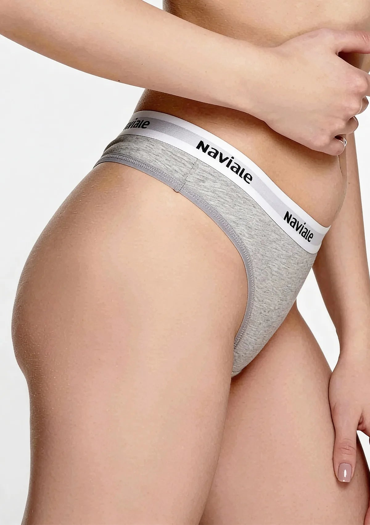 Stringi bawełniane w sportowym stylu New York Naviale szare