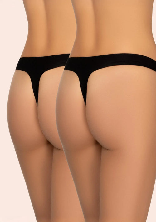 Stringi damskie bawełniane (2pack) ze średnim stanem 131 Cotton Kleo