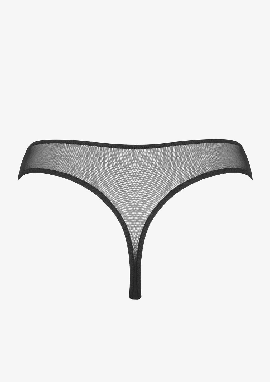Stringi damskie z eleganckiej koronki i tiulu Glam Nero 1943 Sielei