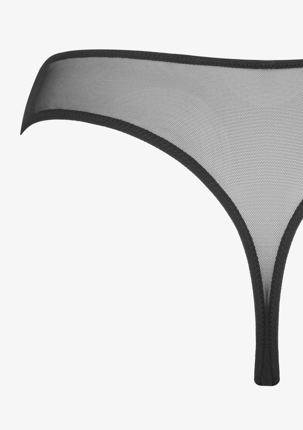 Stringi damskie z eleganckiej koronki i tiulu Glam Nero 1943 Sielei