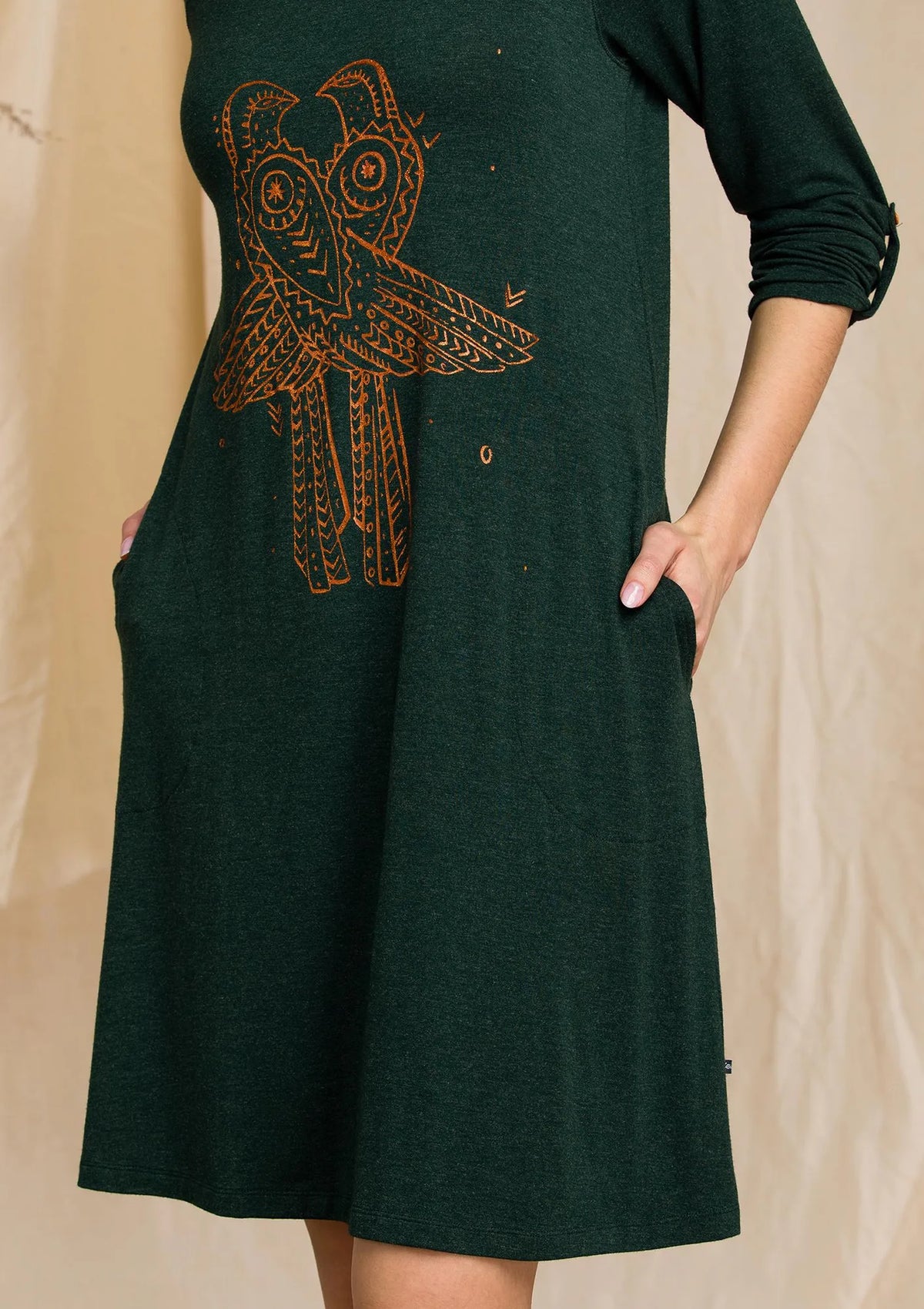 Sukienka Homewear z grafiką ptaków LHD 887 1