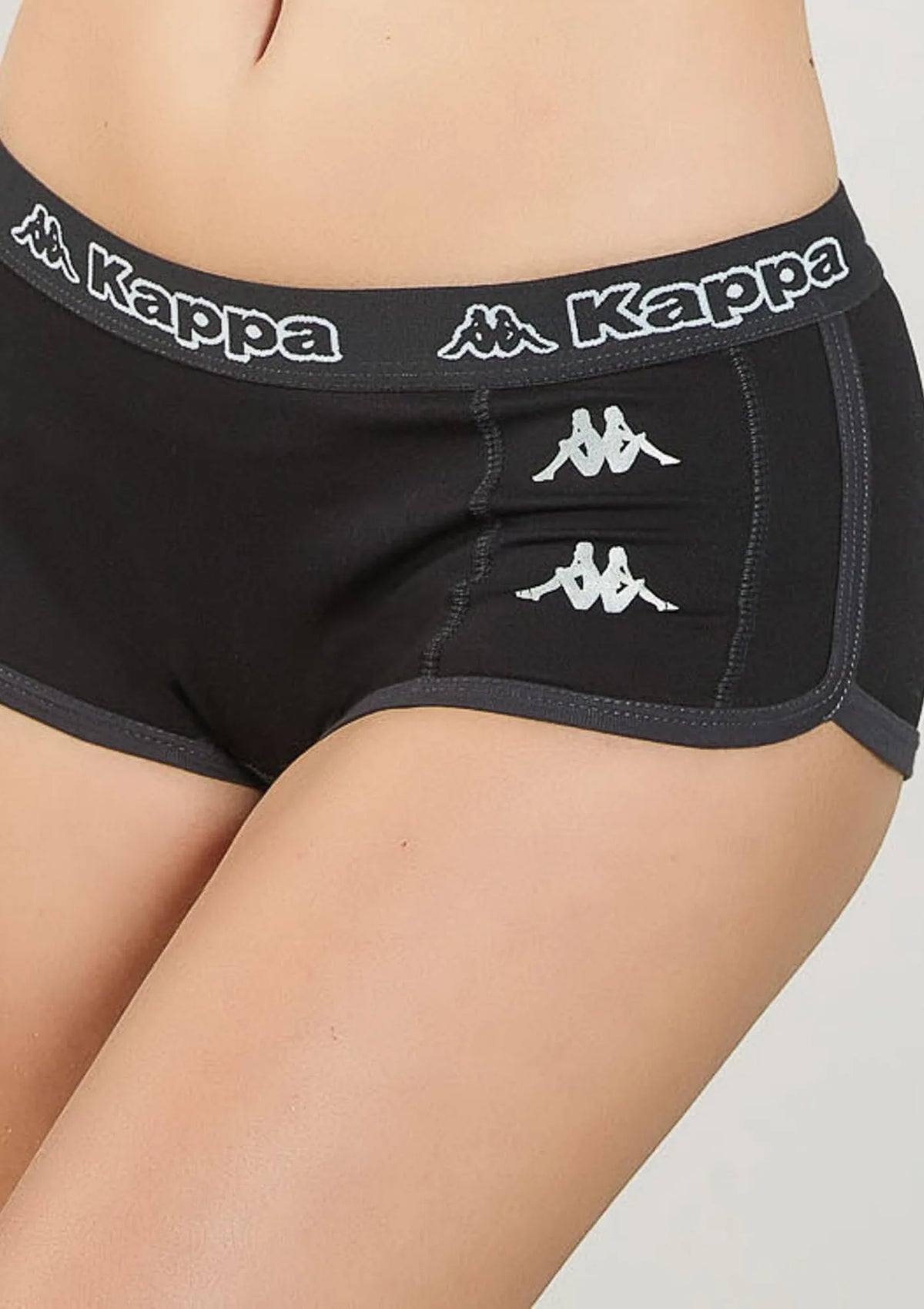 Szorty damskie sportowe z szeroką logowaną gumą K2170 Kappa