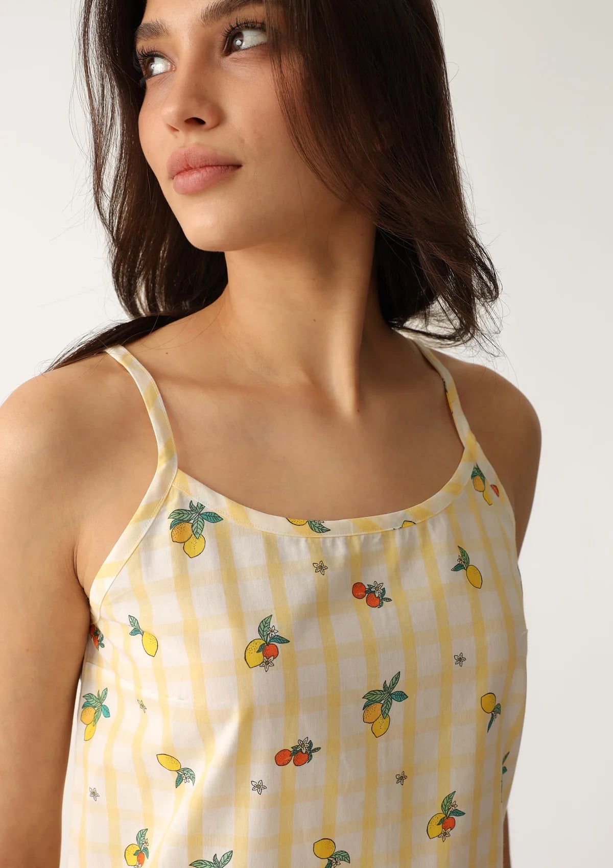Top damski na ramiączkach z popeliny bawełnianej LH531-03 Naviale