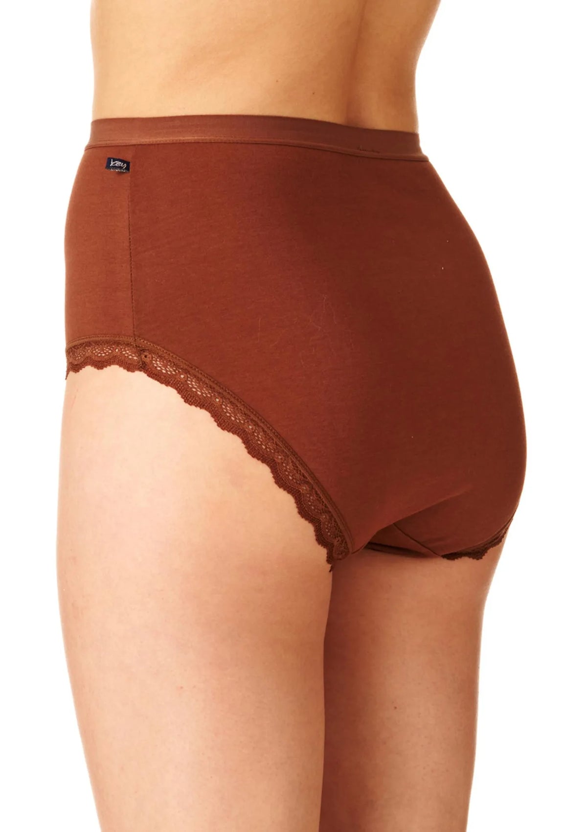 Wysokie figi damskie (2 pack) z koronkowym wykończeniem LPF 643