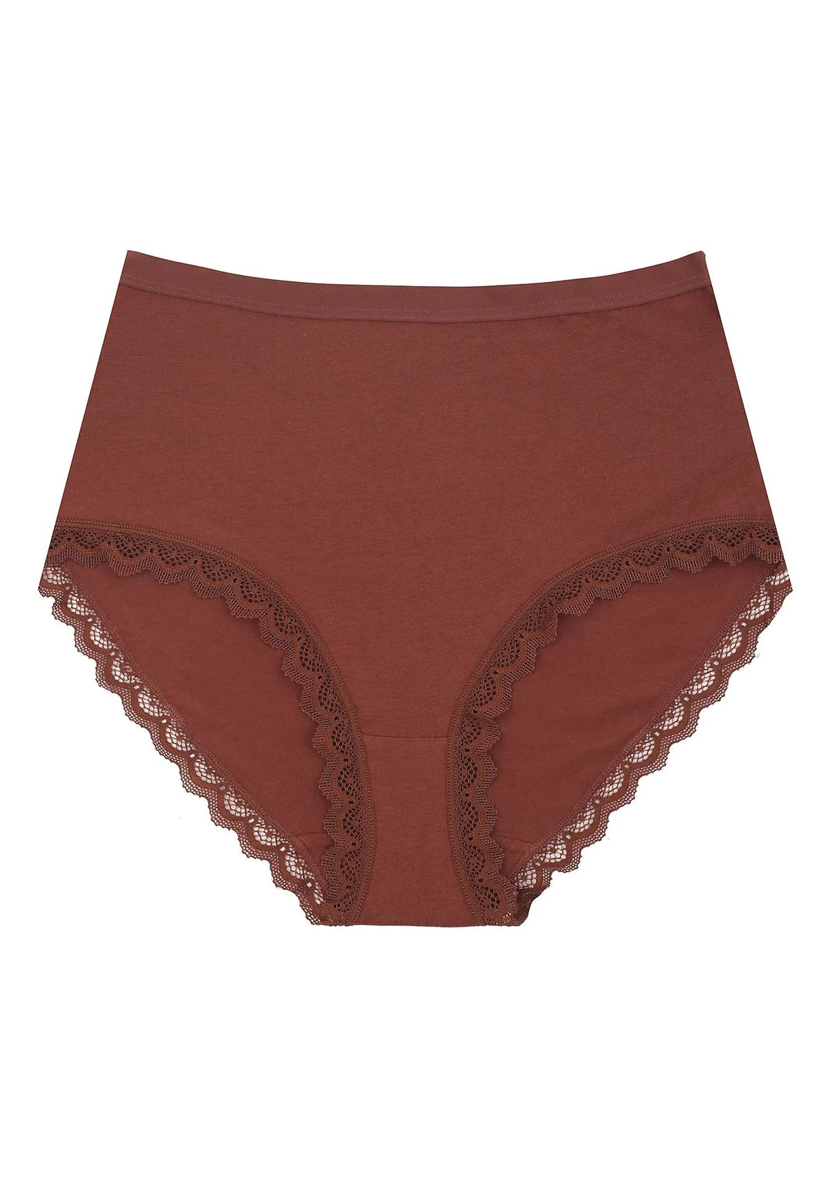 Wysokie figi damskie (2 pack) z koronkowym wykończeniem LPF 643
