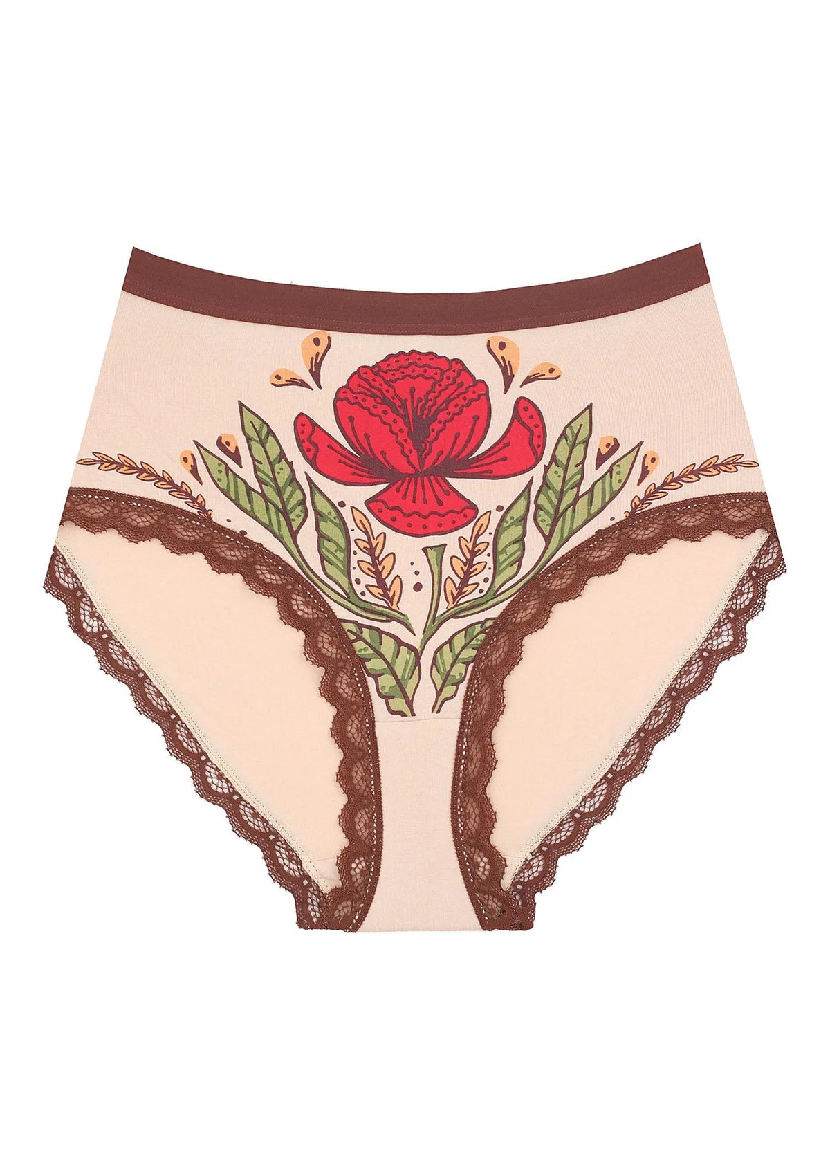 Wysokie figi damskie (2 pack) z koronkowym wykończeniem LPF 643
