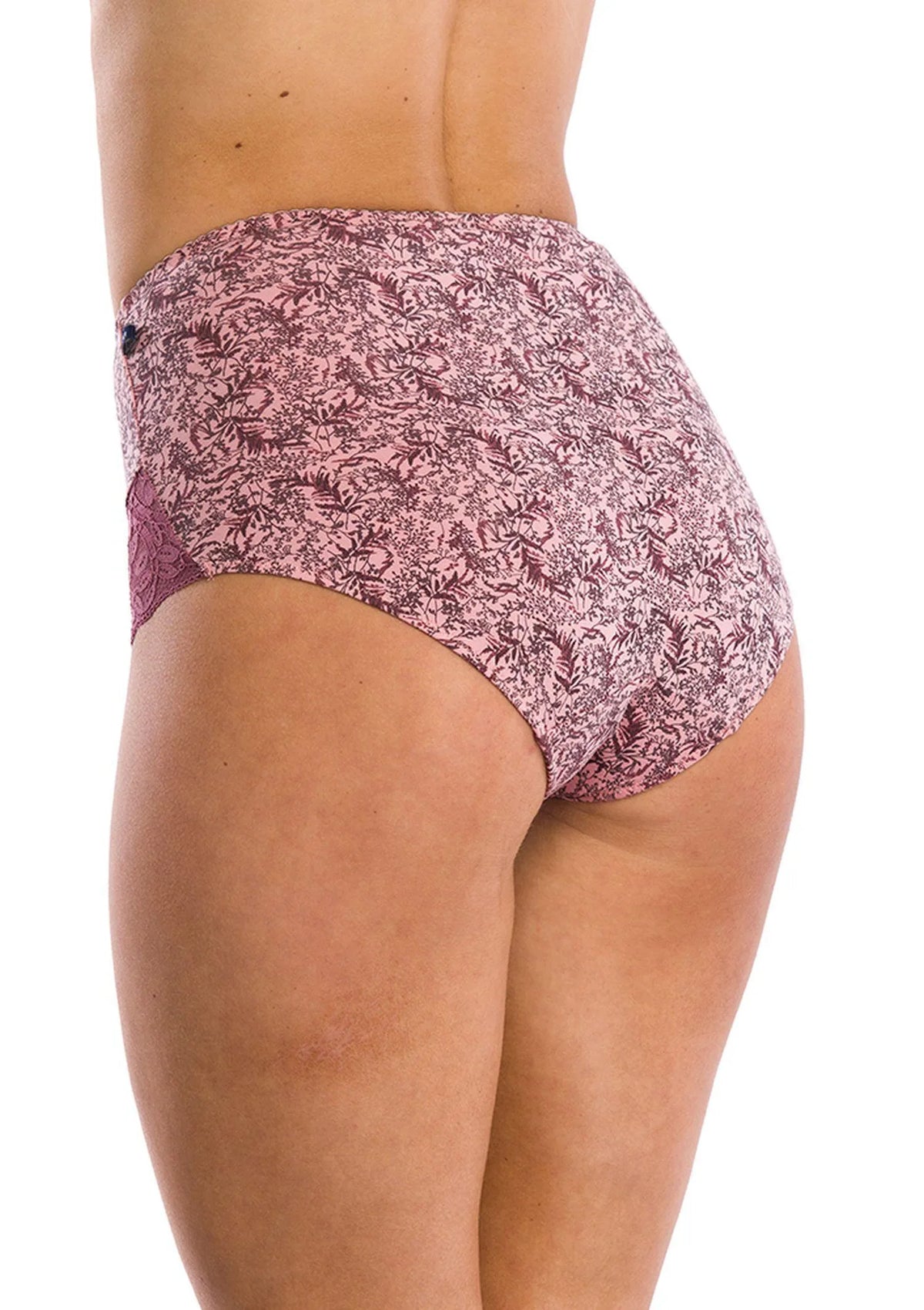Wysokie figi damskie (2 pack) z koronkowym wykończeniem LPF 940