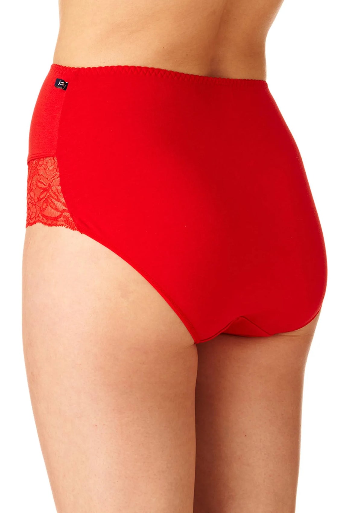 Wysokie wzorzyste figi damskie (2 pack) z koronką LPF 567