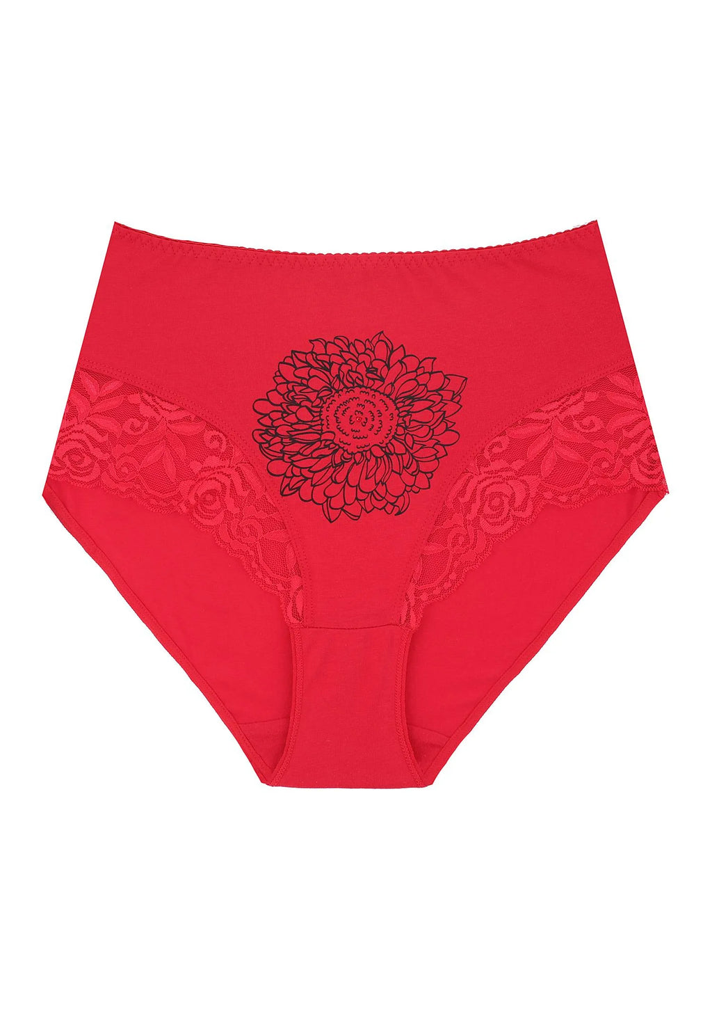Wysokie wzorzyste figi damskie (2 pack) z koronką LPF 567