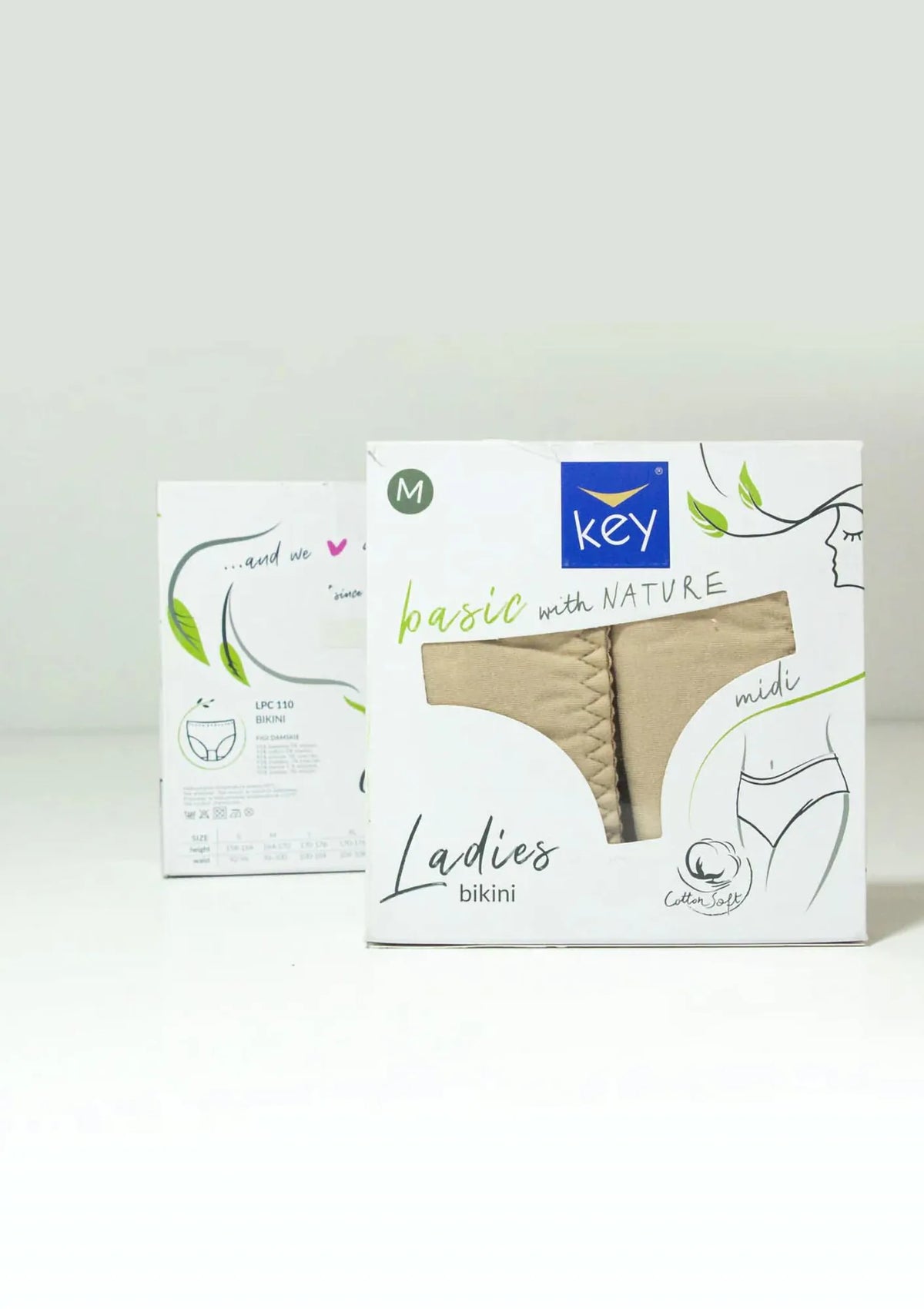 Wyższe gładkie figi damskie (2 pack) LPC 110