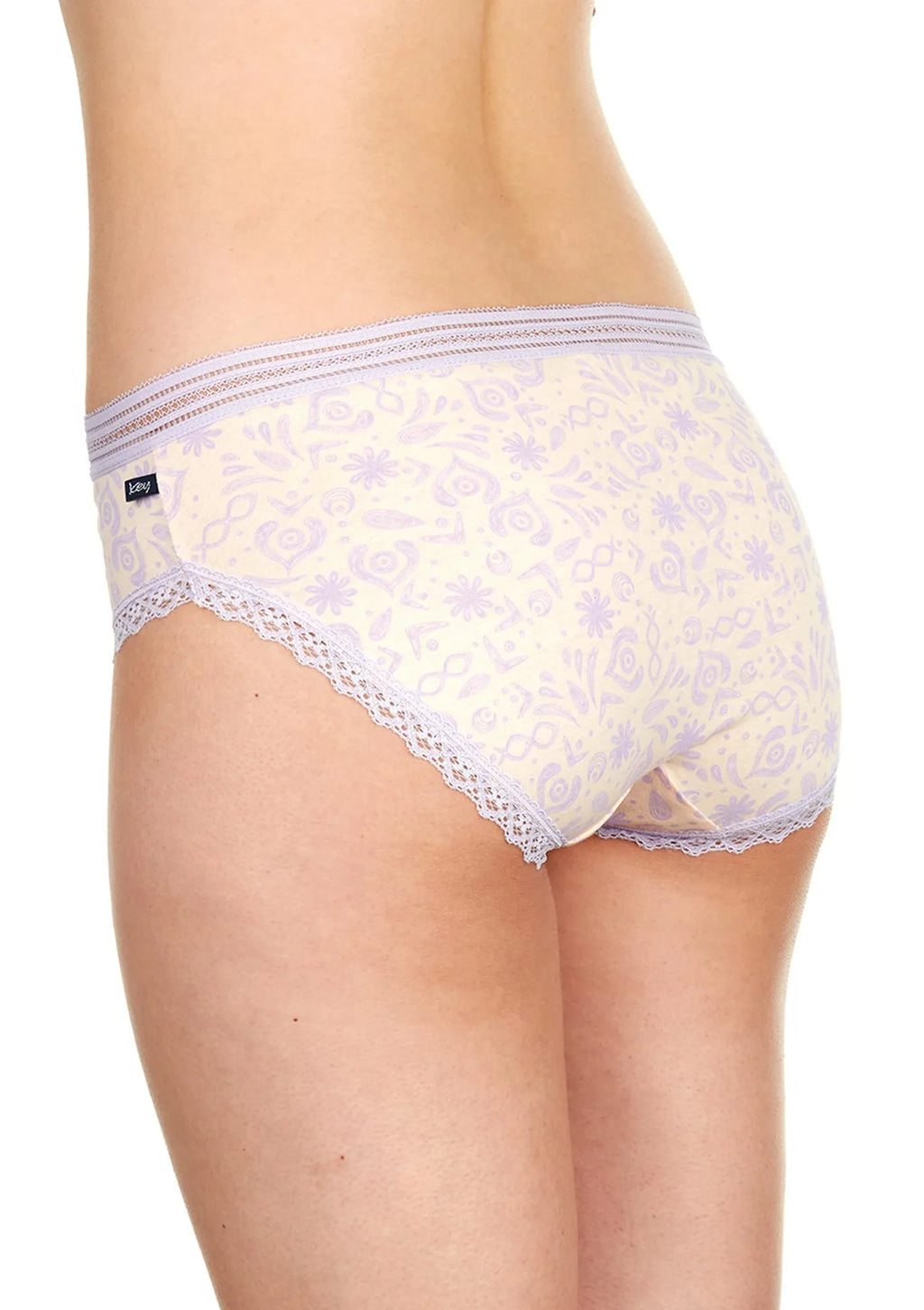 Wzorzyste bawełniane figi damskie bikini (2 pack) LPC 420
