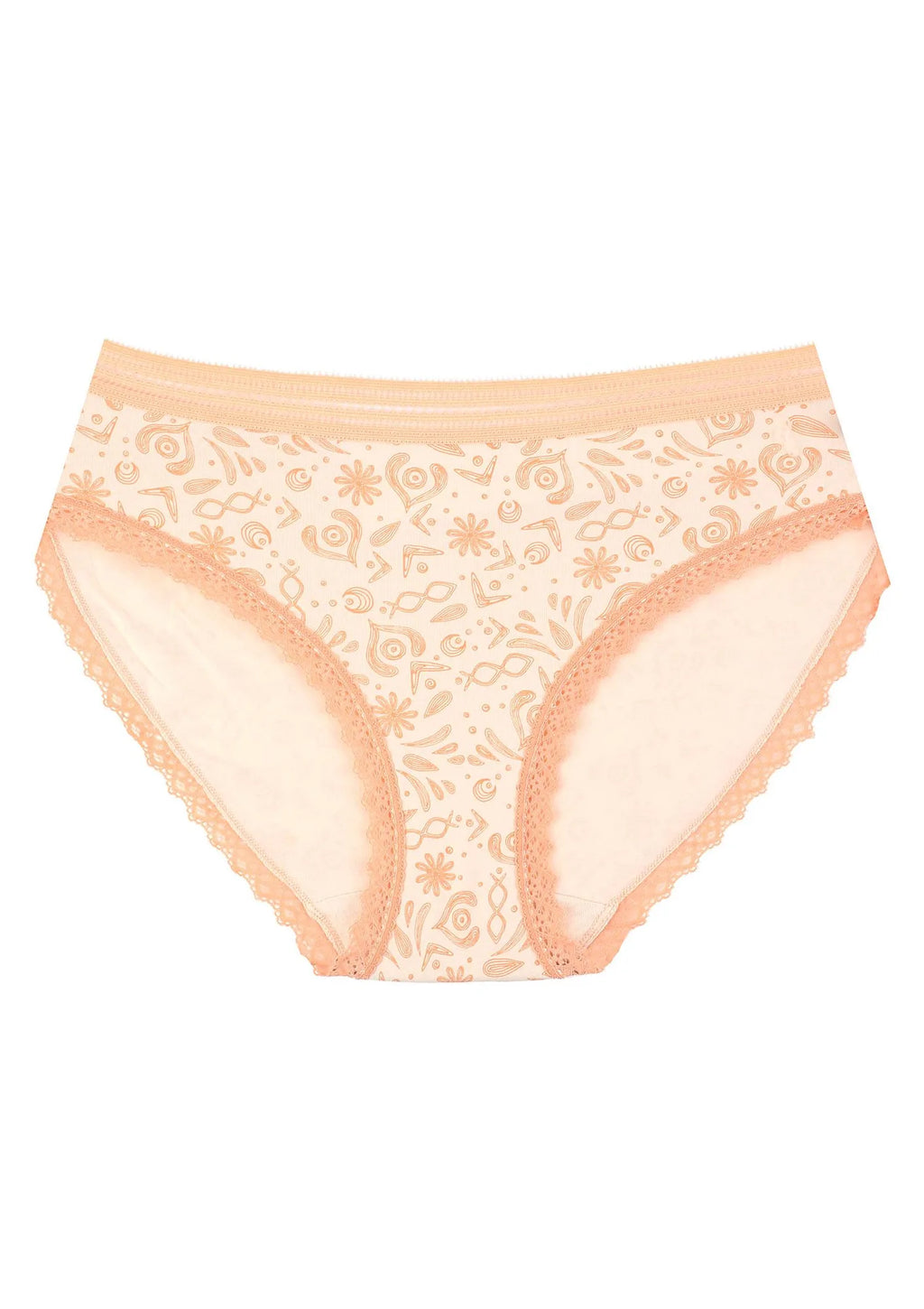 Wzorzyste bawełniane figi damskie bikini (2 pack) LPC 420