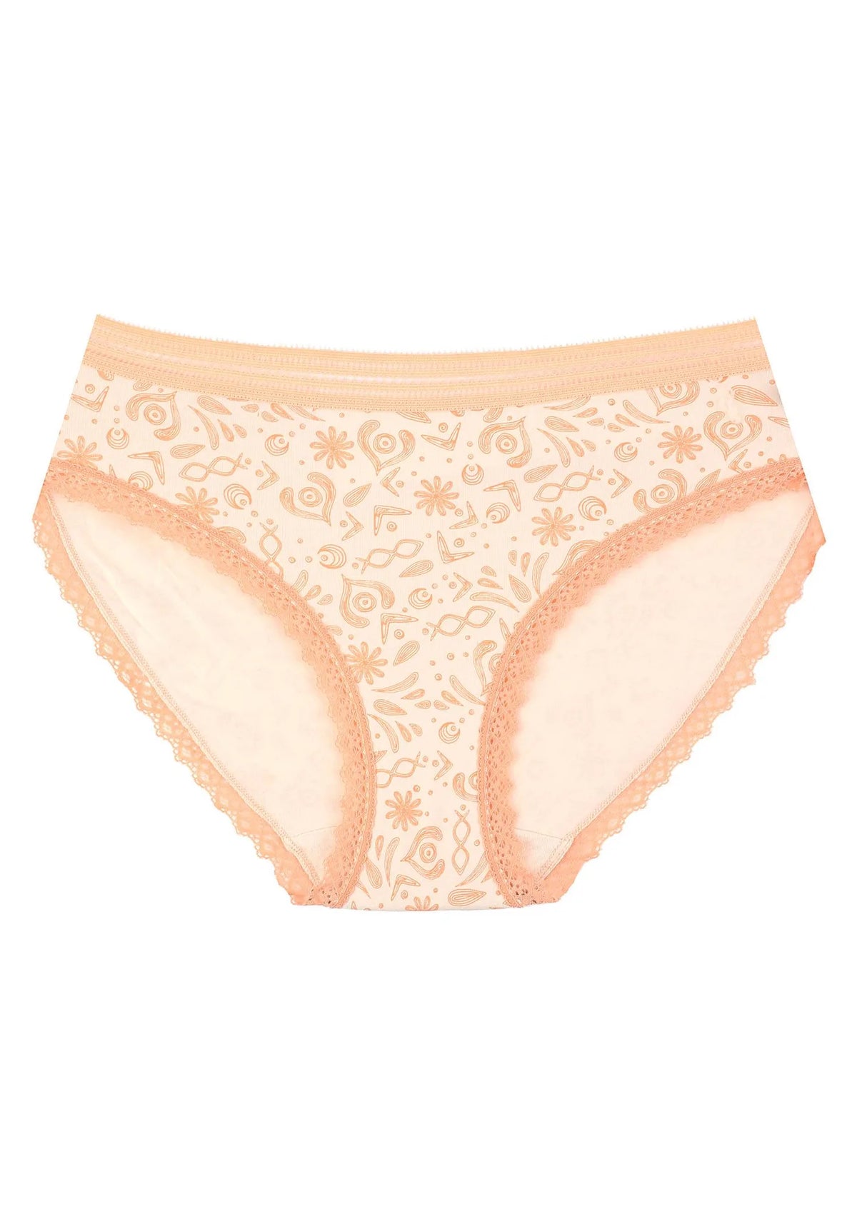 Wzorzyste bawełniane figi damskie bikini (2 pack) LPC 420