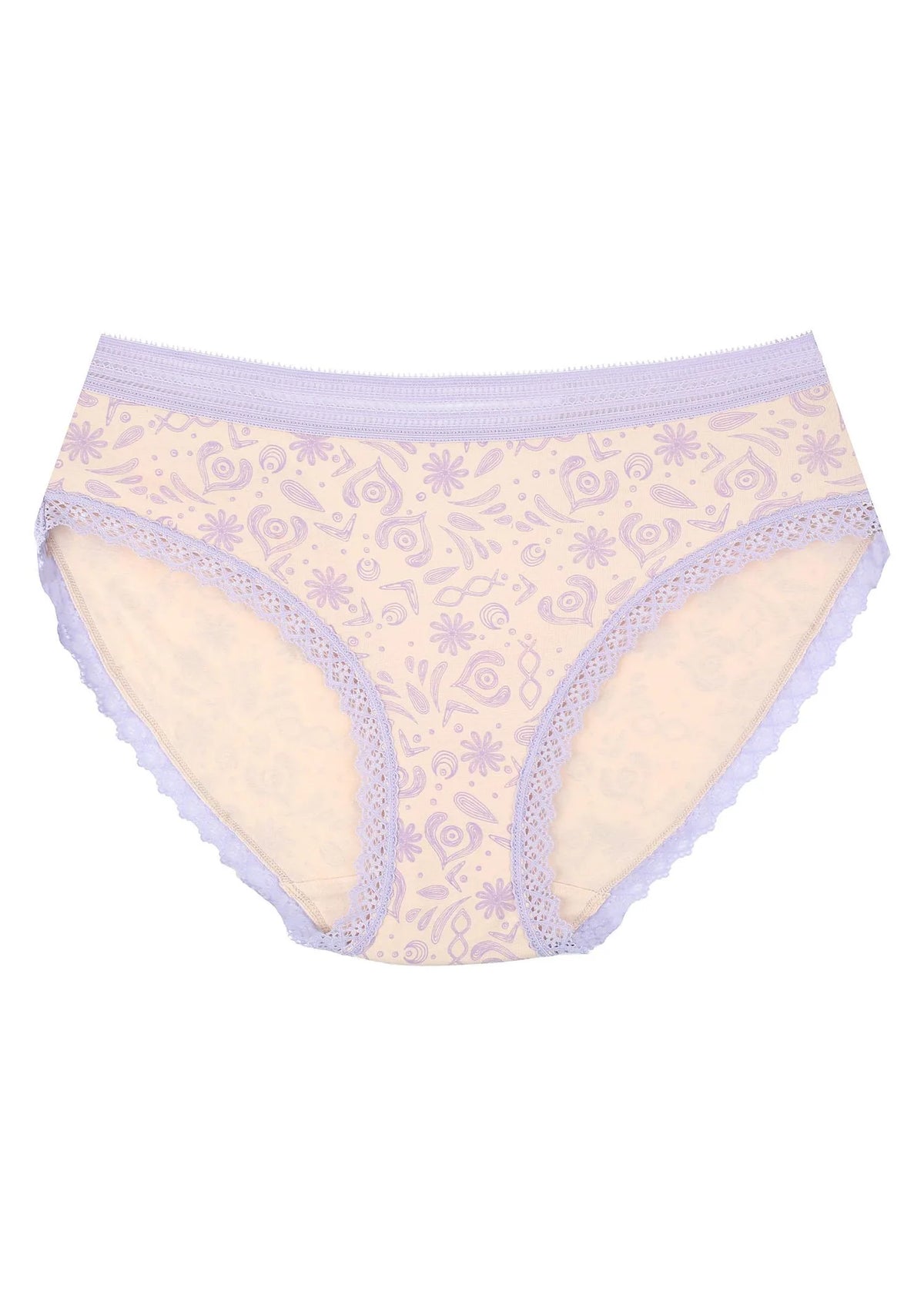 Wzorzyste bawełniane figi damskie bikini (2 pack) LPC 420
