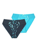 Wzorzyste figi bikini (2 pack) z koronką po bokach LPH 931