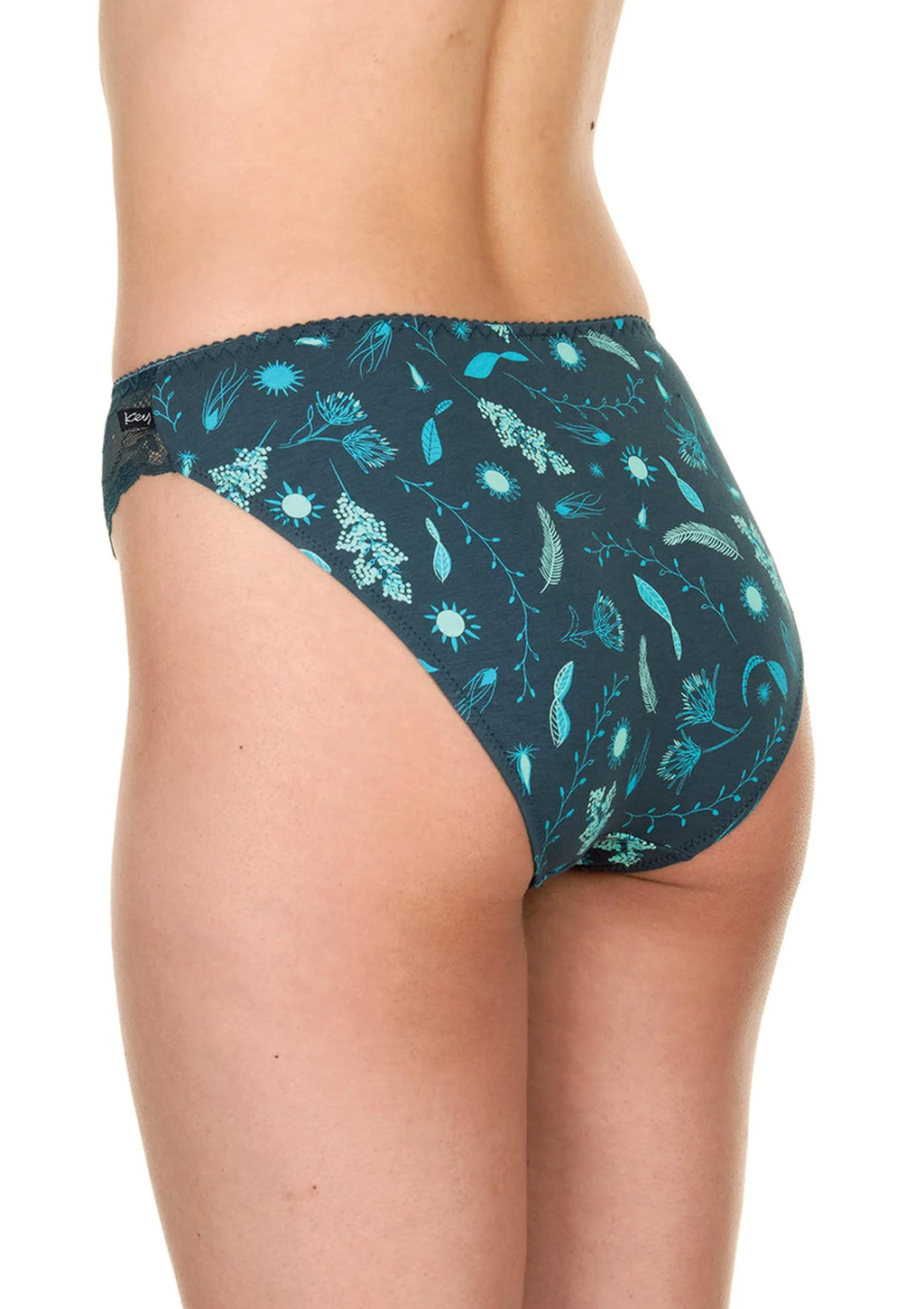 Wzorzyste figi bikini (2 pack) z koronką po bokach LPH 931