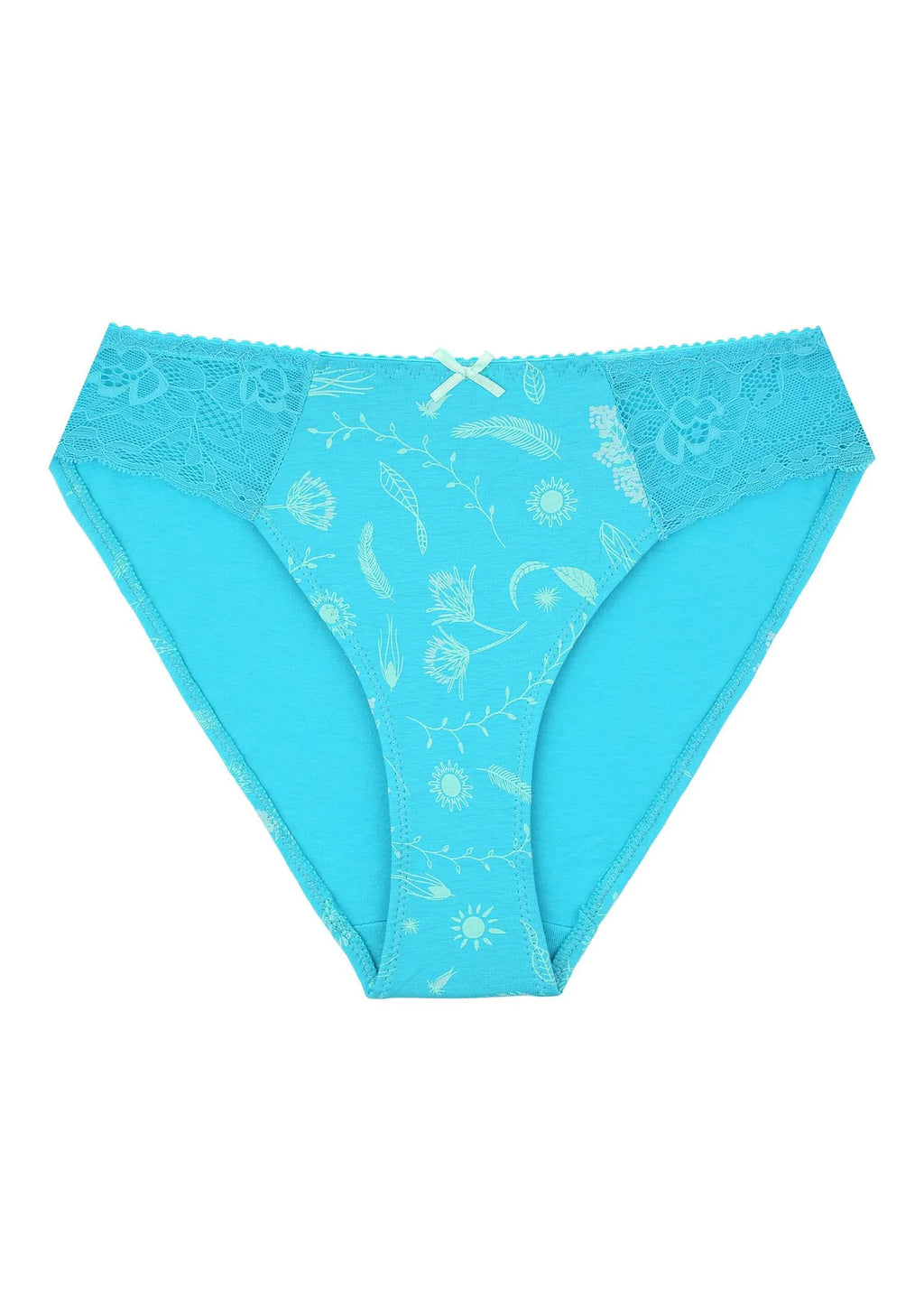Wzorzyste figi bikini (2 pack) z koronką po bokach LPH 931