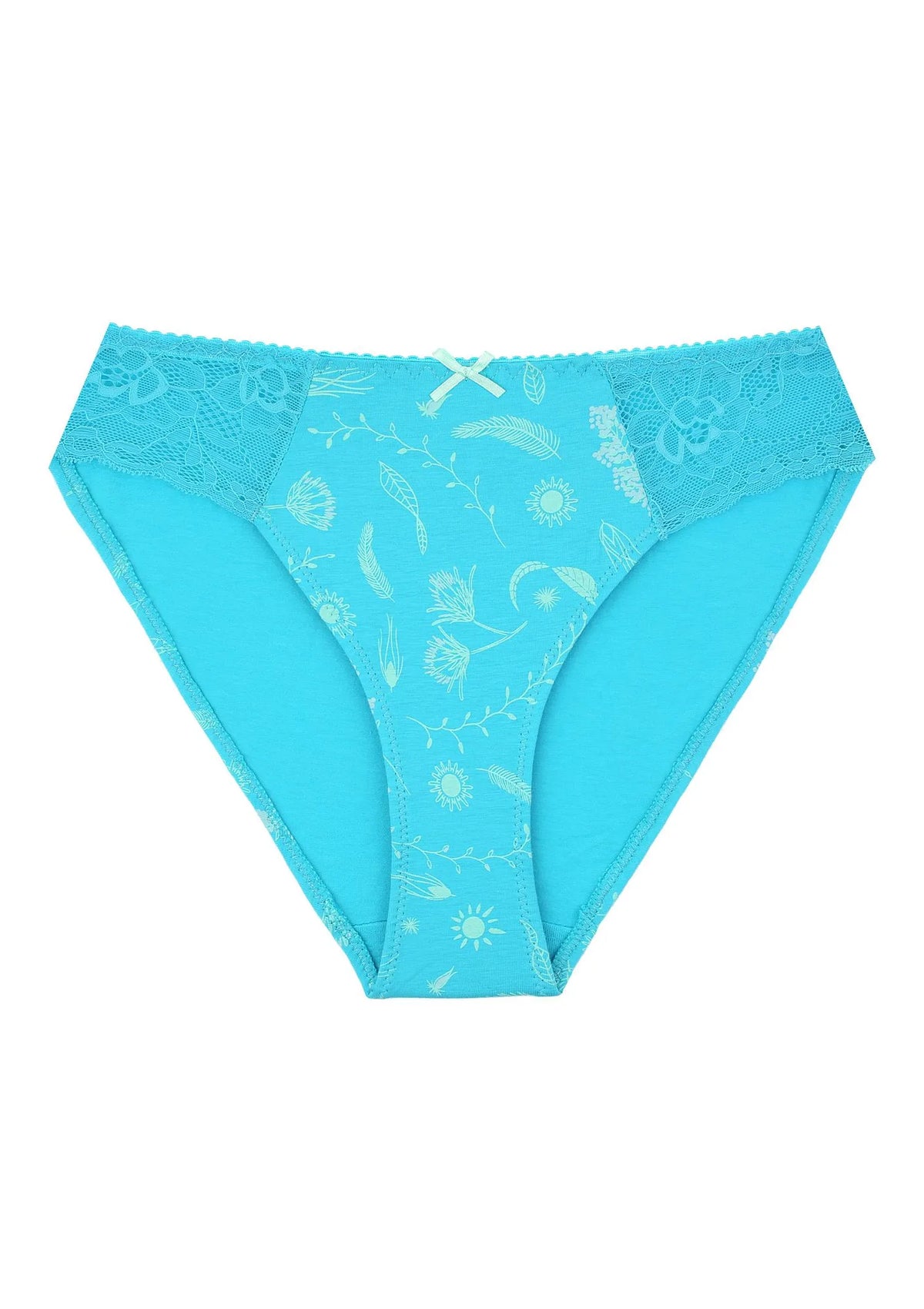 Wzorzyste figi bikini (2 pack) z koronką po bokach LPH 931
