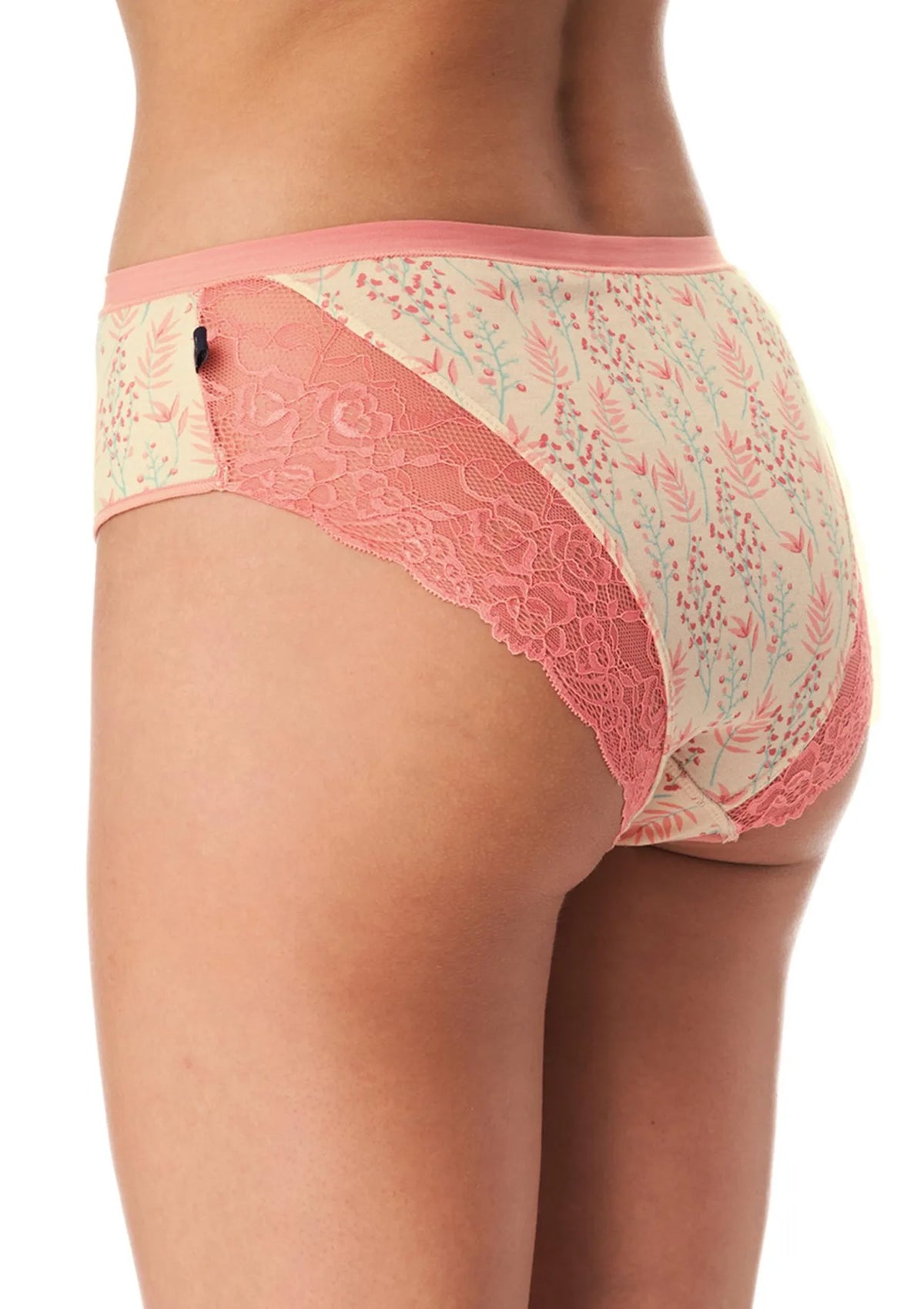 Wzorzyste figi damskie (2 pack) z koronką na pośladkach LPC 986