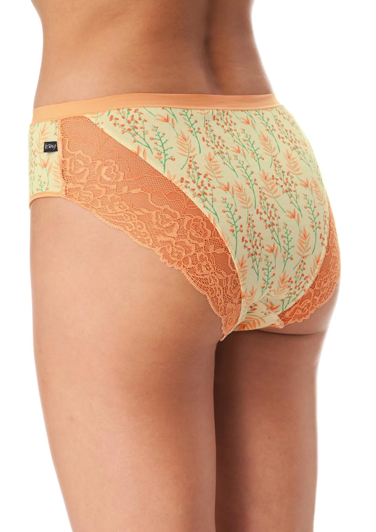 Wzorzyste figi damskie (2 pack) z koronką na pośladkach LPC 986