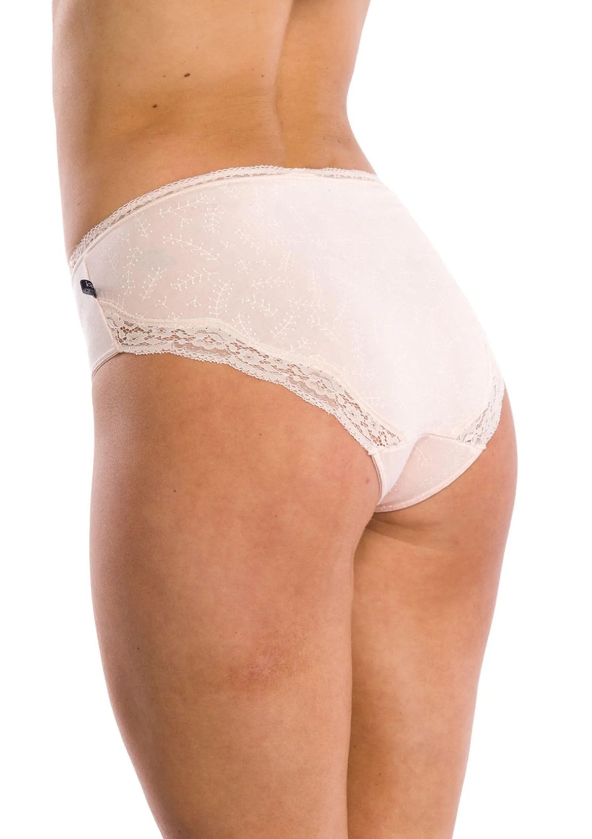 Wzorzyste figi damskie (2 pack) z koronkowym brzegiem na pośladkach LPC 936