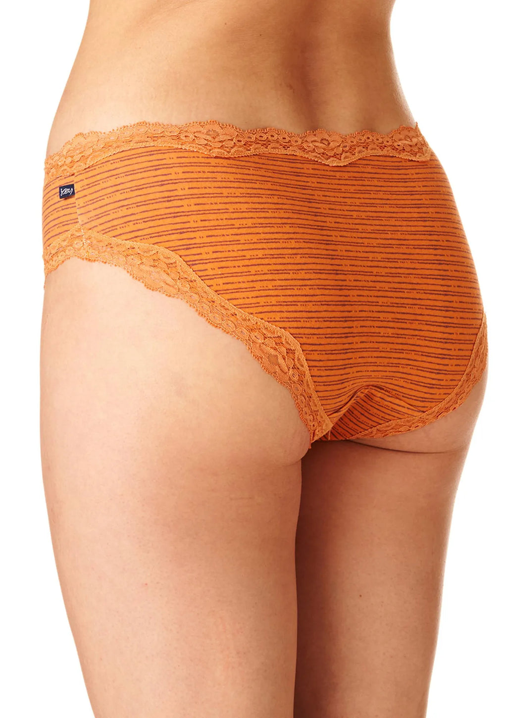 Wzorzyste figi damskie (2 pack) z koronkowym obszyciem LPP 752