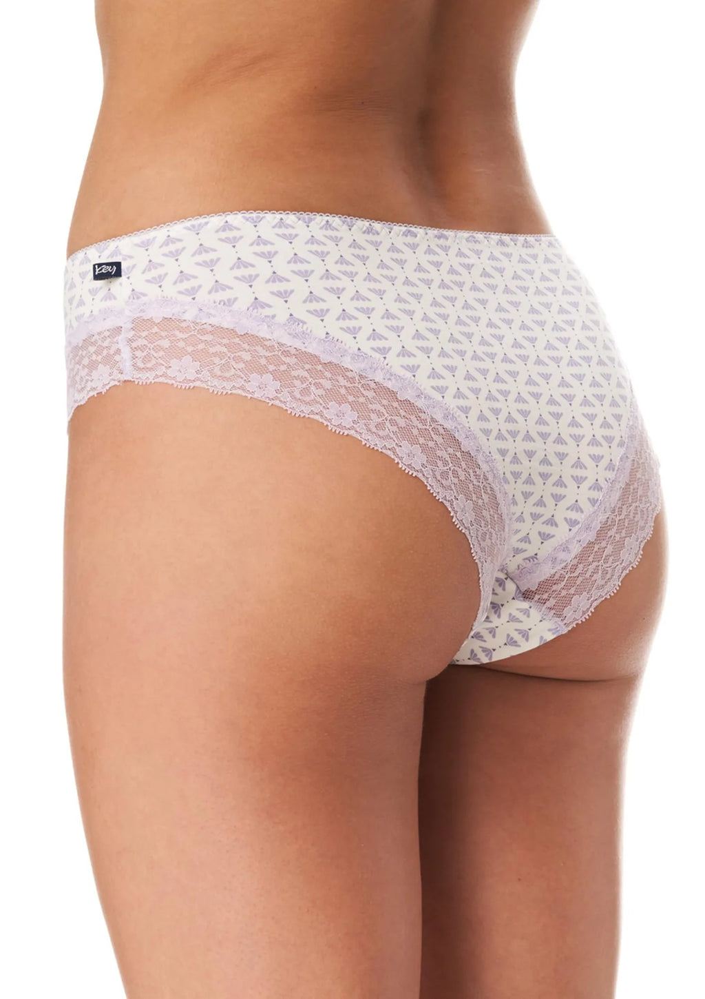Wzorzyste figi damskie (2 pack) z koronkowymi wstawkami LPB 990